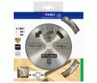 Ø: 180 x Ø2: 20 x Z: 40 / Hojas de sierra circular -Acabado -Para madera dura, estratificada y parqué -Uso en sierra portátil (Funda cartón)
