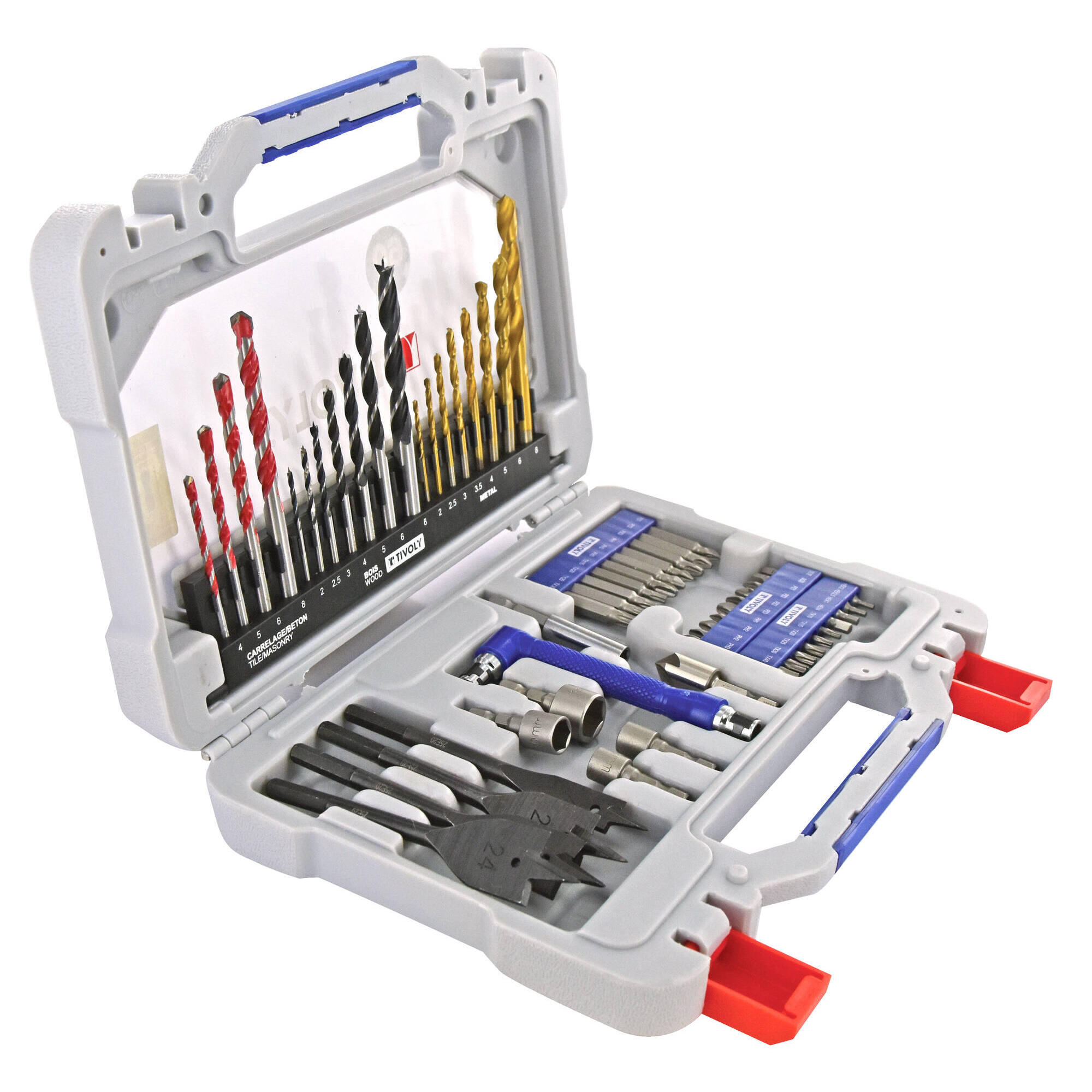 60 unidades -Maletín RANGER -Para el taladrado y atornillado de múltiples materiales