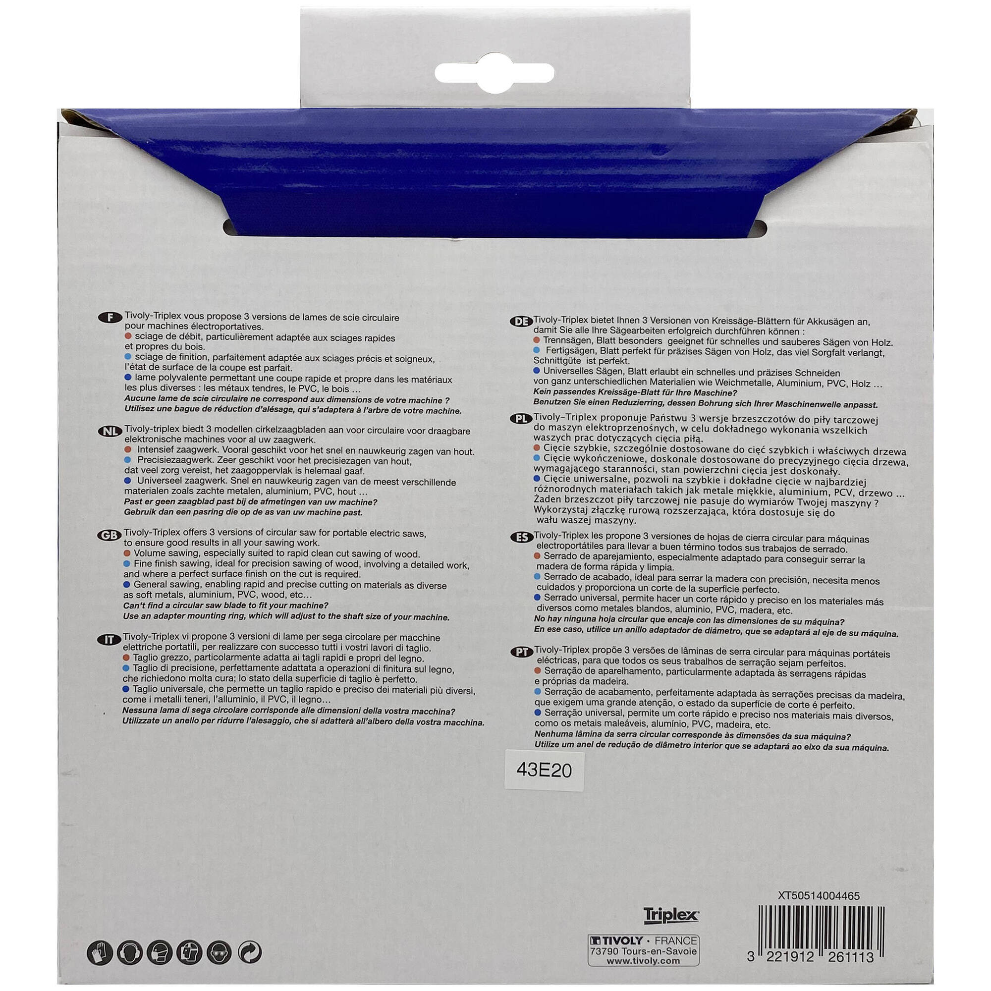 Ø: 216 x Ø2: 30 x Z: 80 / Hojas de sierra circular -Acabado -Para plástico, aluminio y acero inoxidable -Uso en sierra portátil (Funda cartón)