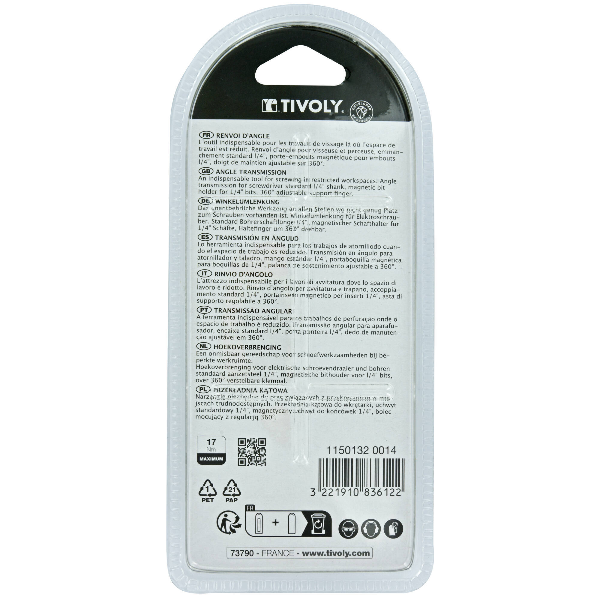 Portapuntas angular 17 Nm