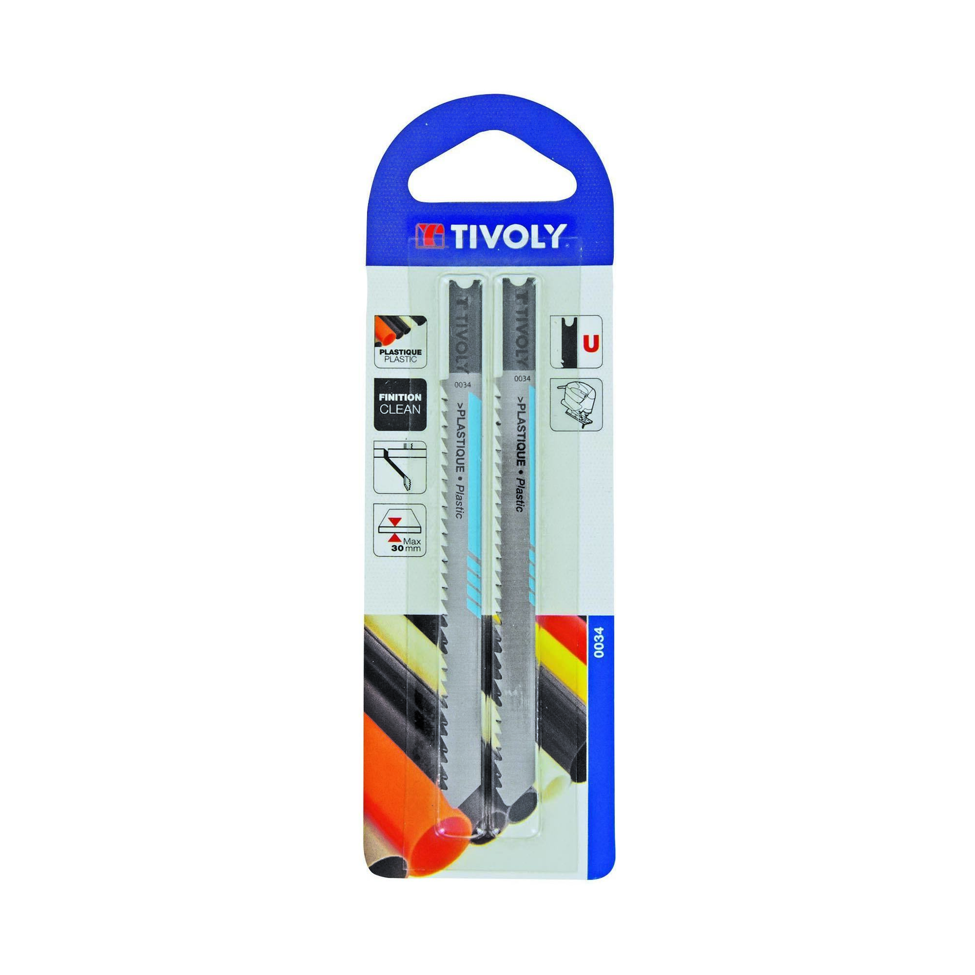 Hoja de sierra de calar -Para plástico -Enganche en U (Blíster) / L: 100 / H: 75 / Corte recto