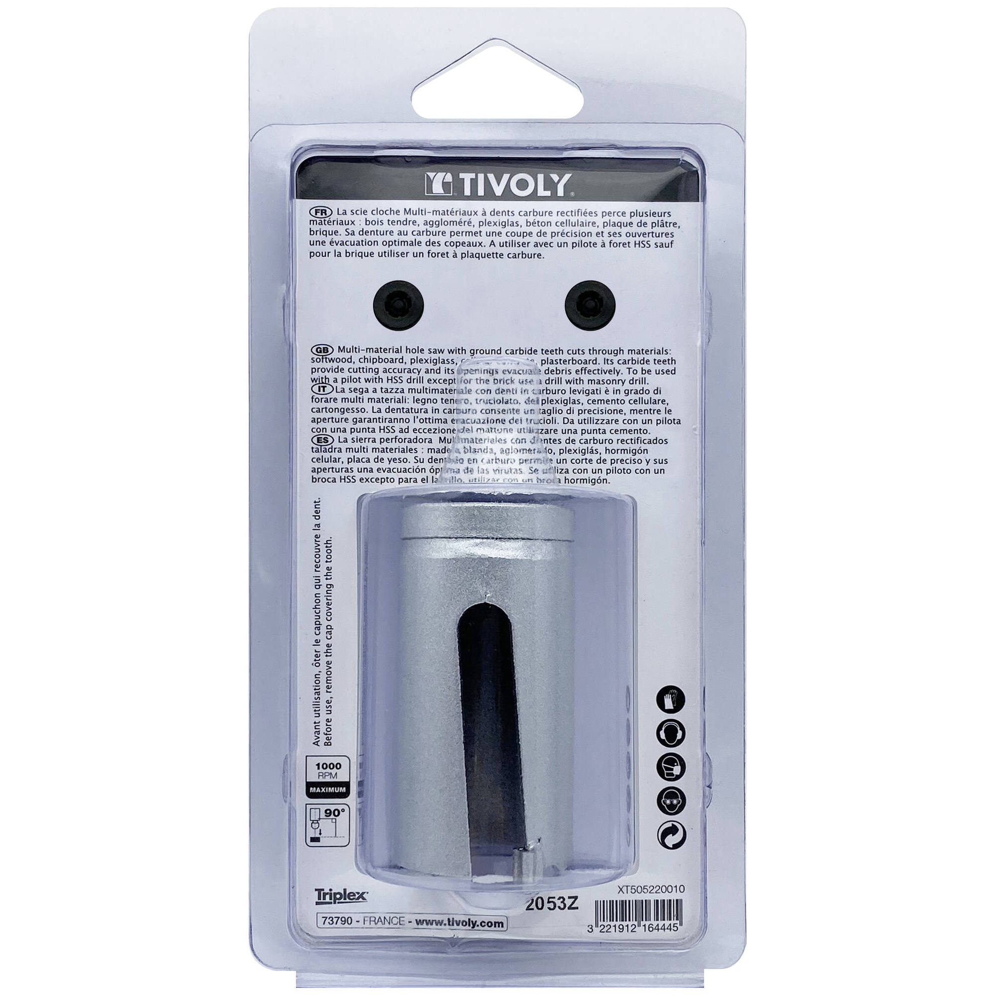 Ø: 35 / Sierra de corona multimateriales con dientes de carburo HM (Estuche blíster) / H: 55