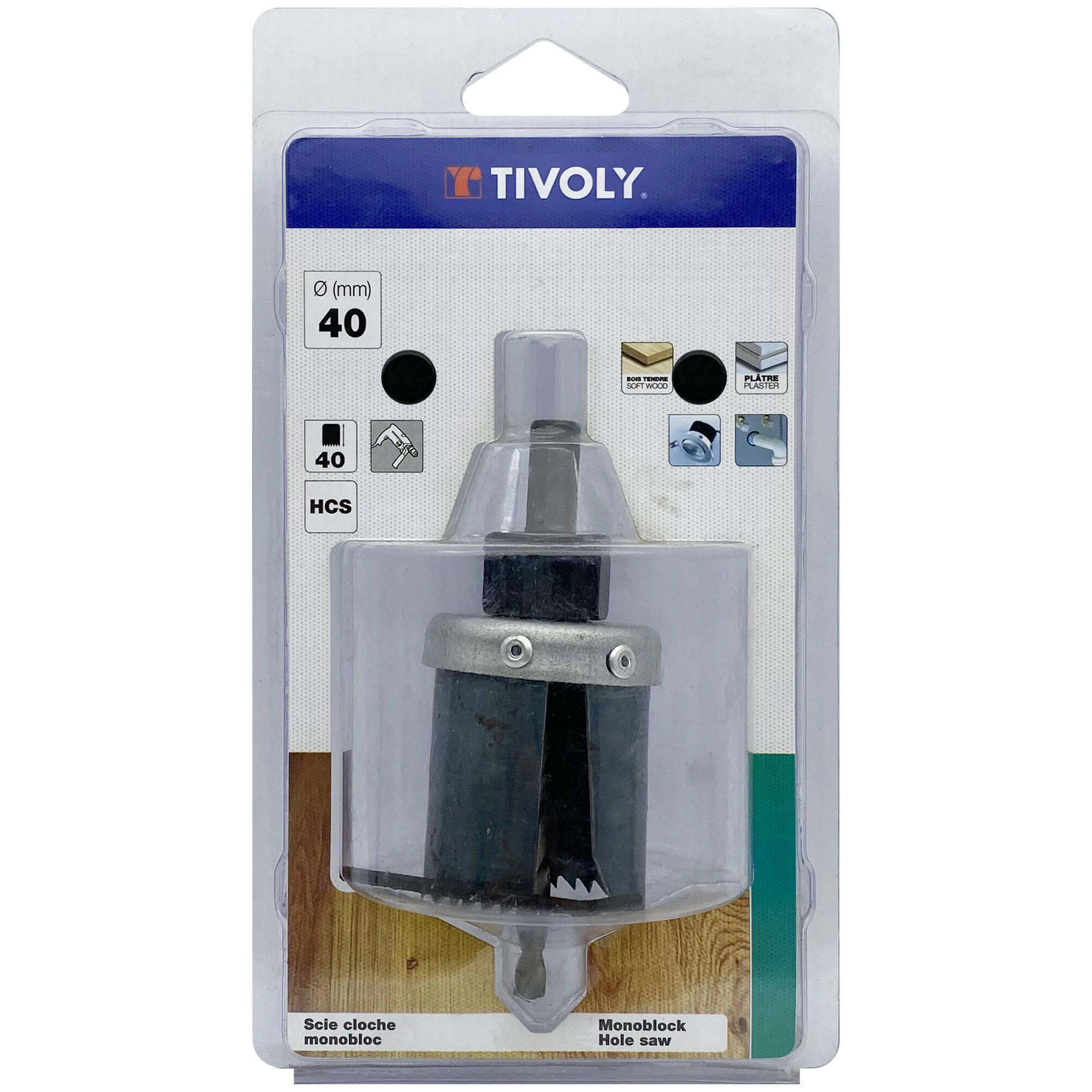 Ø: 40 / Sierra de corona HCS (Estuche blíster) / H: 40