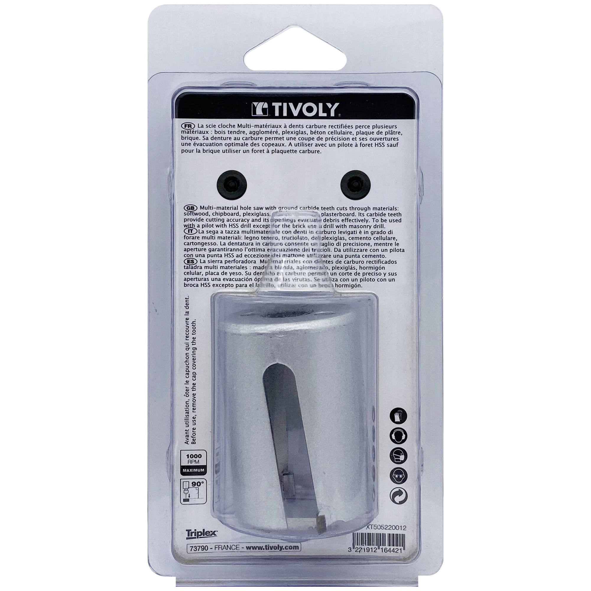 Ø: 45 / Sierra de corona multimateriales con dientes de carburo HM (Estuche blíster) / H: 55