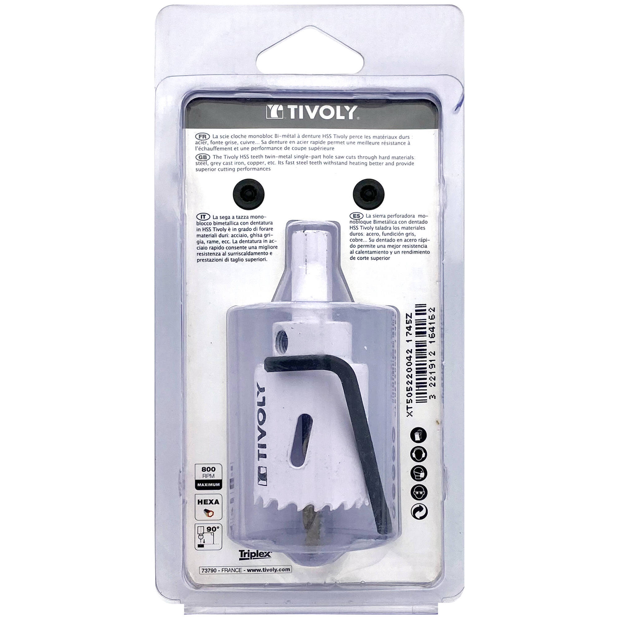 Ø: 35 / Sierra de corona bimetal HSS monobloque (Estuche blíster) / H: 38