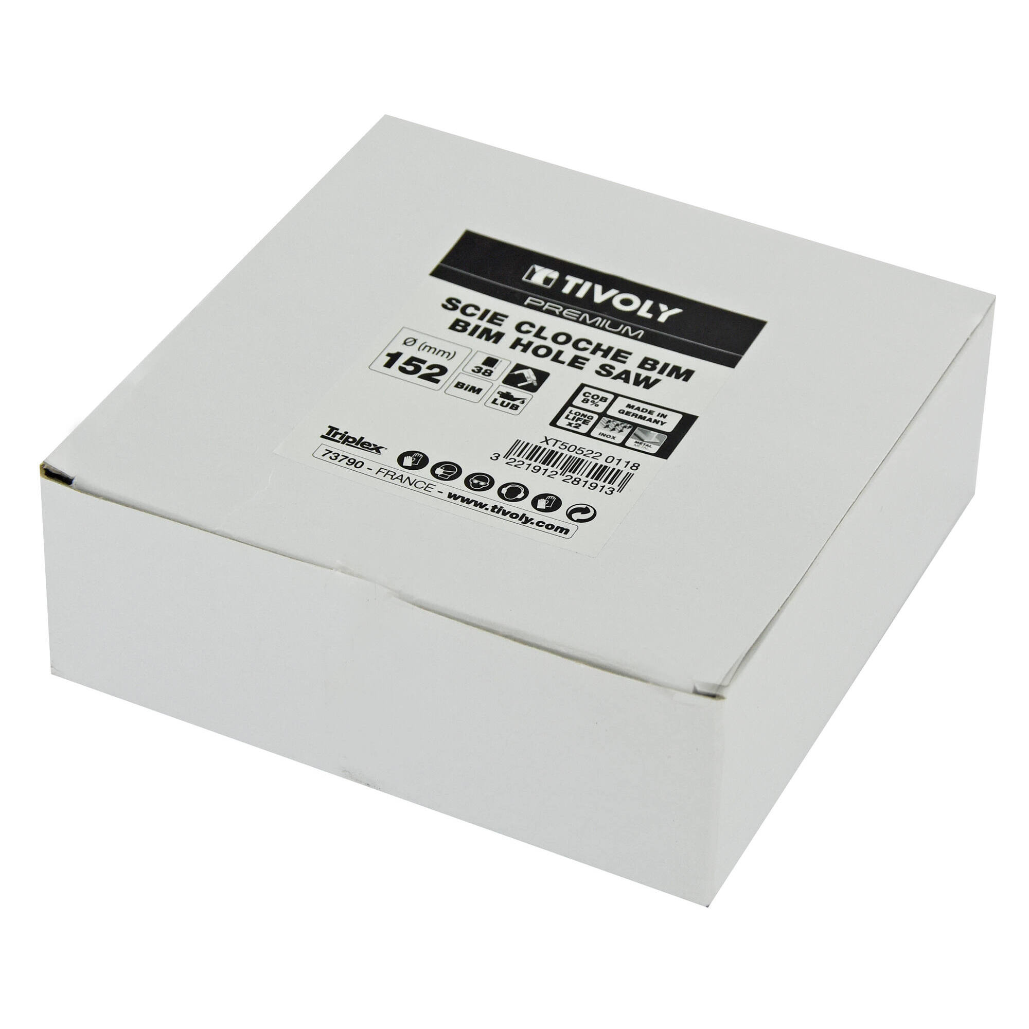 Ø: 152 / Sierra de corona bimetal COBALTO 8 % (Estuche blíster) / H: 38