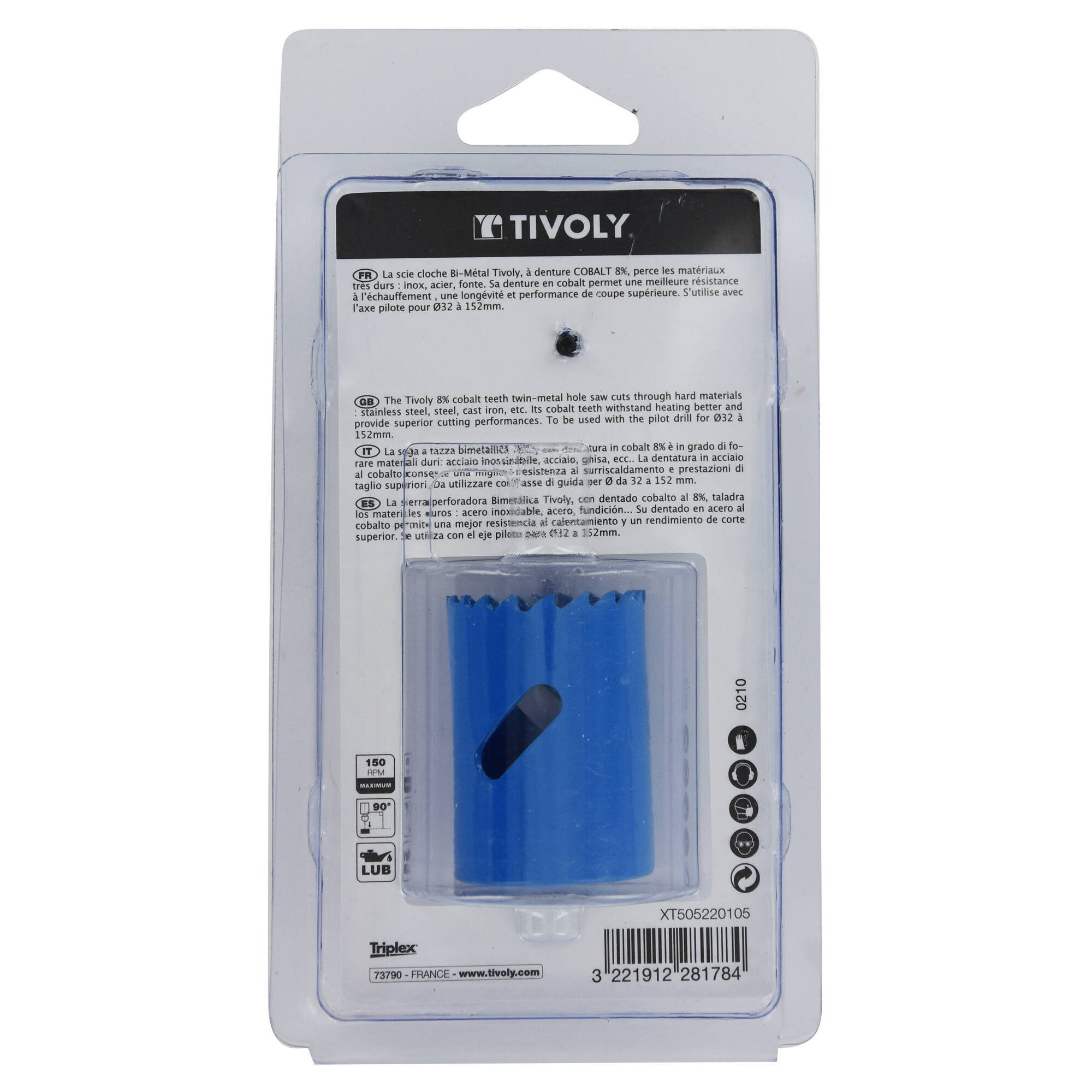 Ø: 35 / Sierra de corona bimetal COBALTO 8 % (Estuche blíster) / H: 38