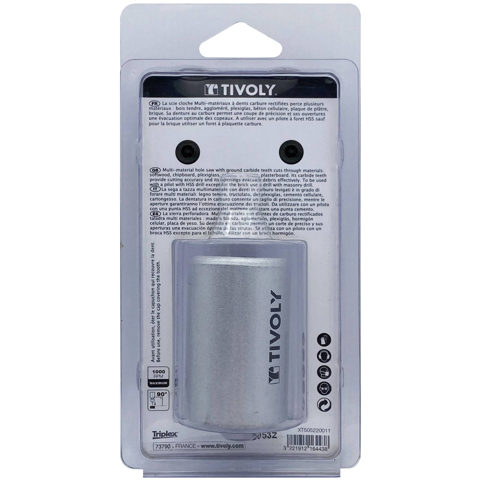 Ø: 40 / Sierra de corona multimateriales con dientes de carburo HM (Estuche blíster) / H: 55