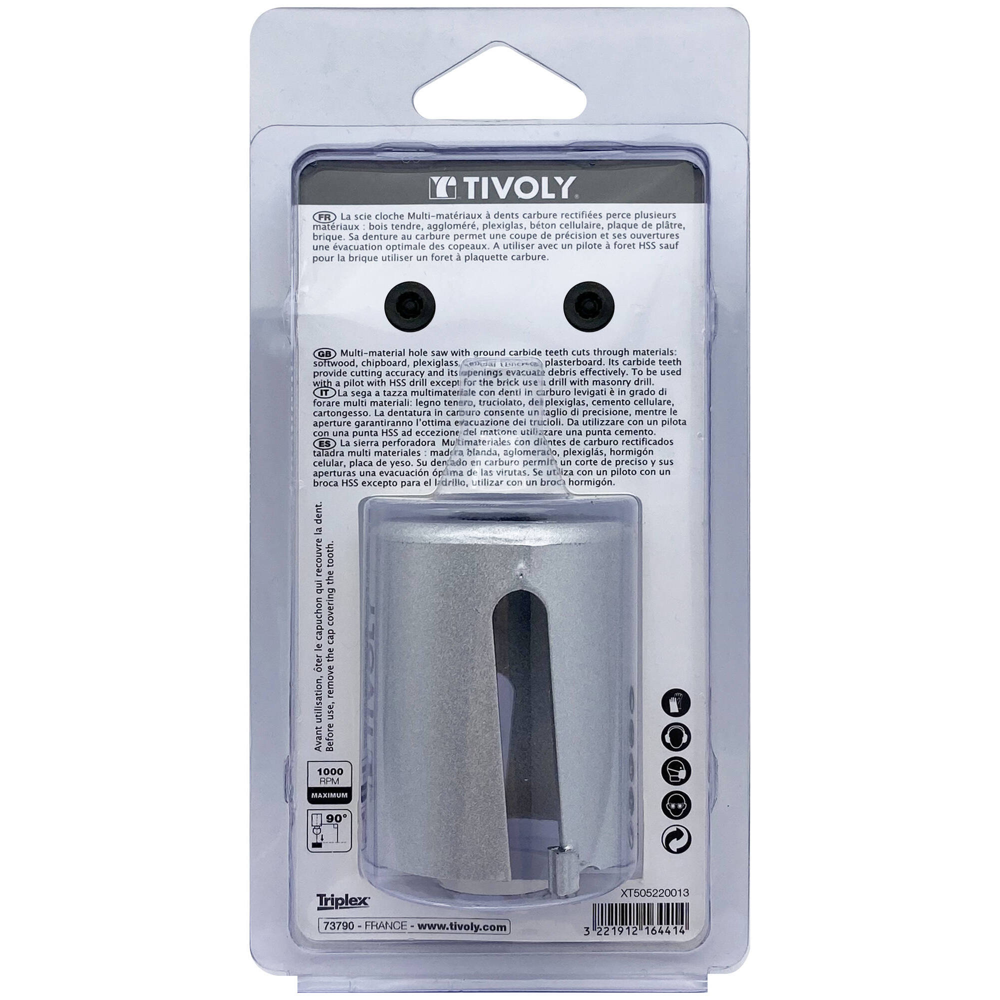 Ø: 50 / Sierra de corona multimateriales con dientes de carburo HM (Estuche blíster) / H: 55