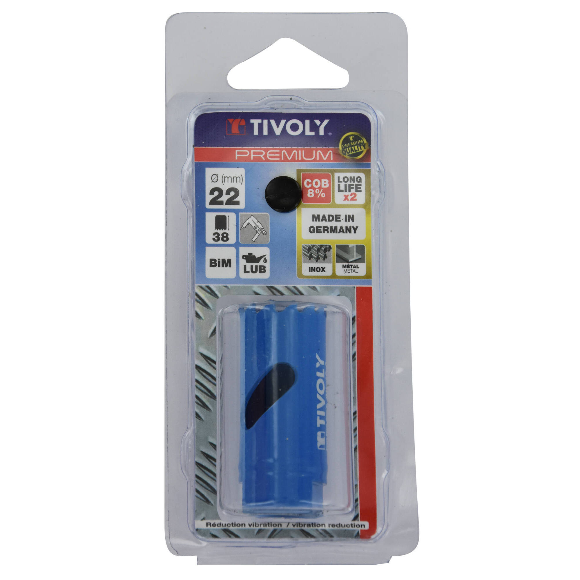 Sierra corona bimetálica COBALTO 8% | 1 hoja | Uso intensivo | Ø19mm