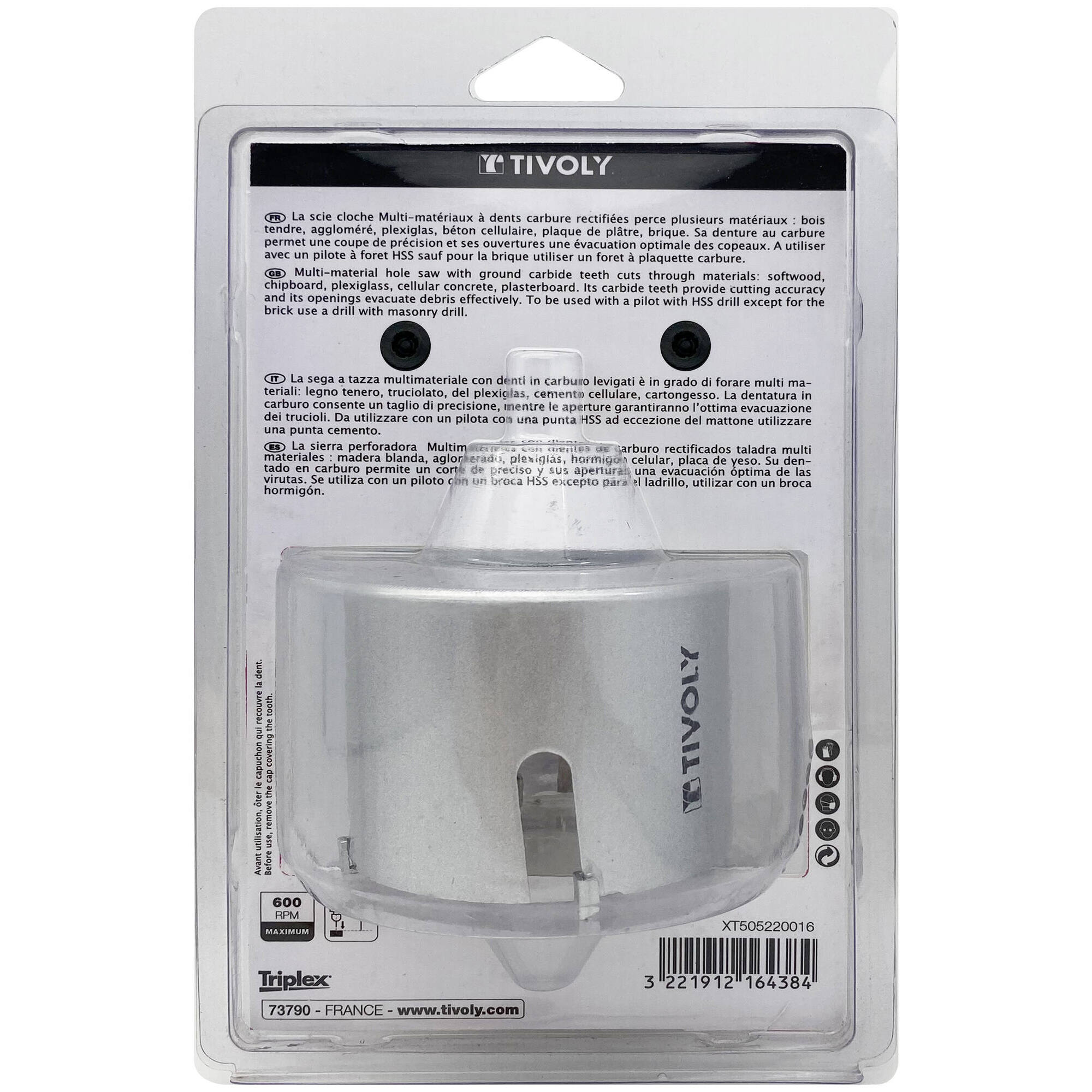 Ø: 80 / Sierra de corona multimateriales con dientes de carburo HM (Estuche blíster) / H: 55