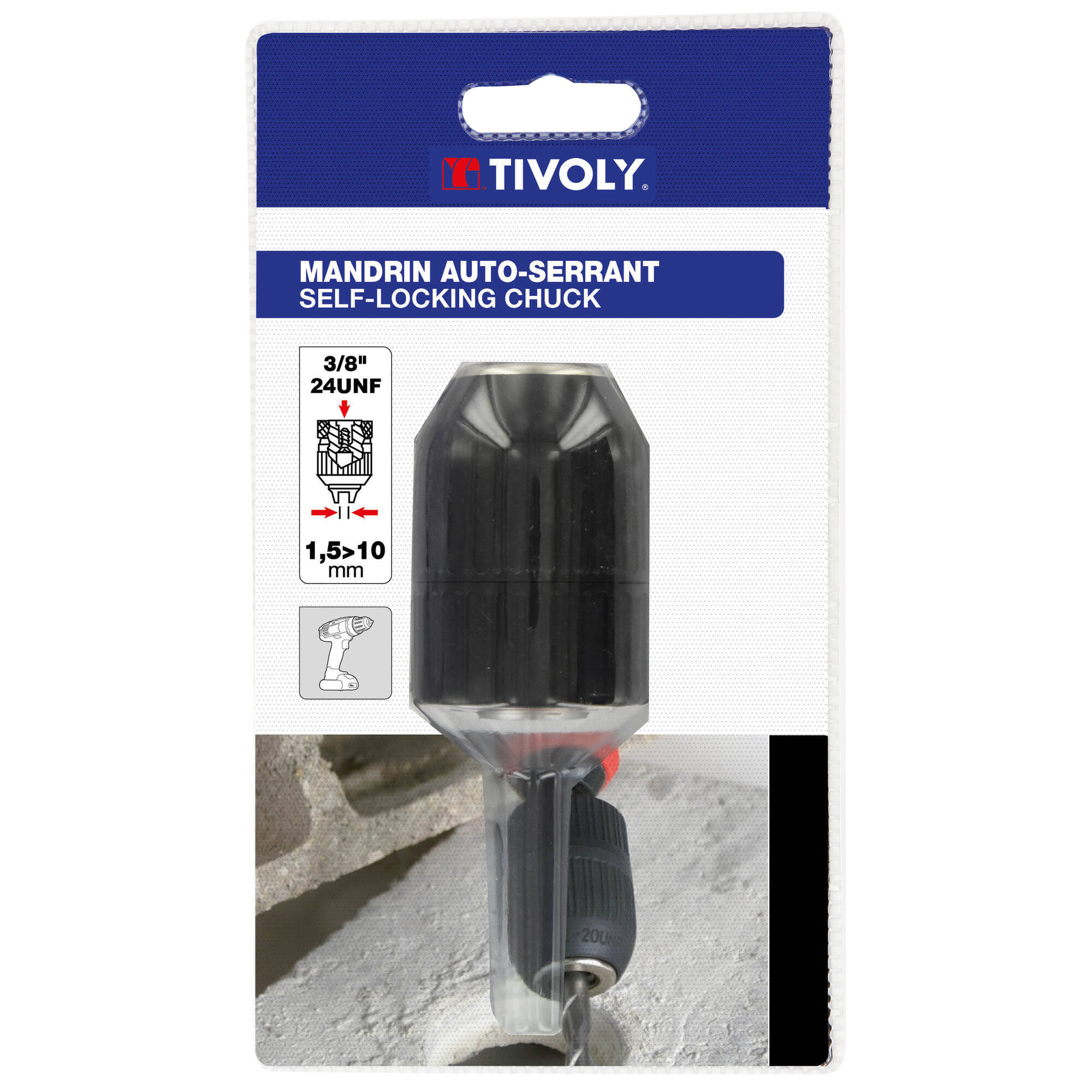 Portabrocas con auto-apriete Ø0,8>10mm