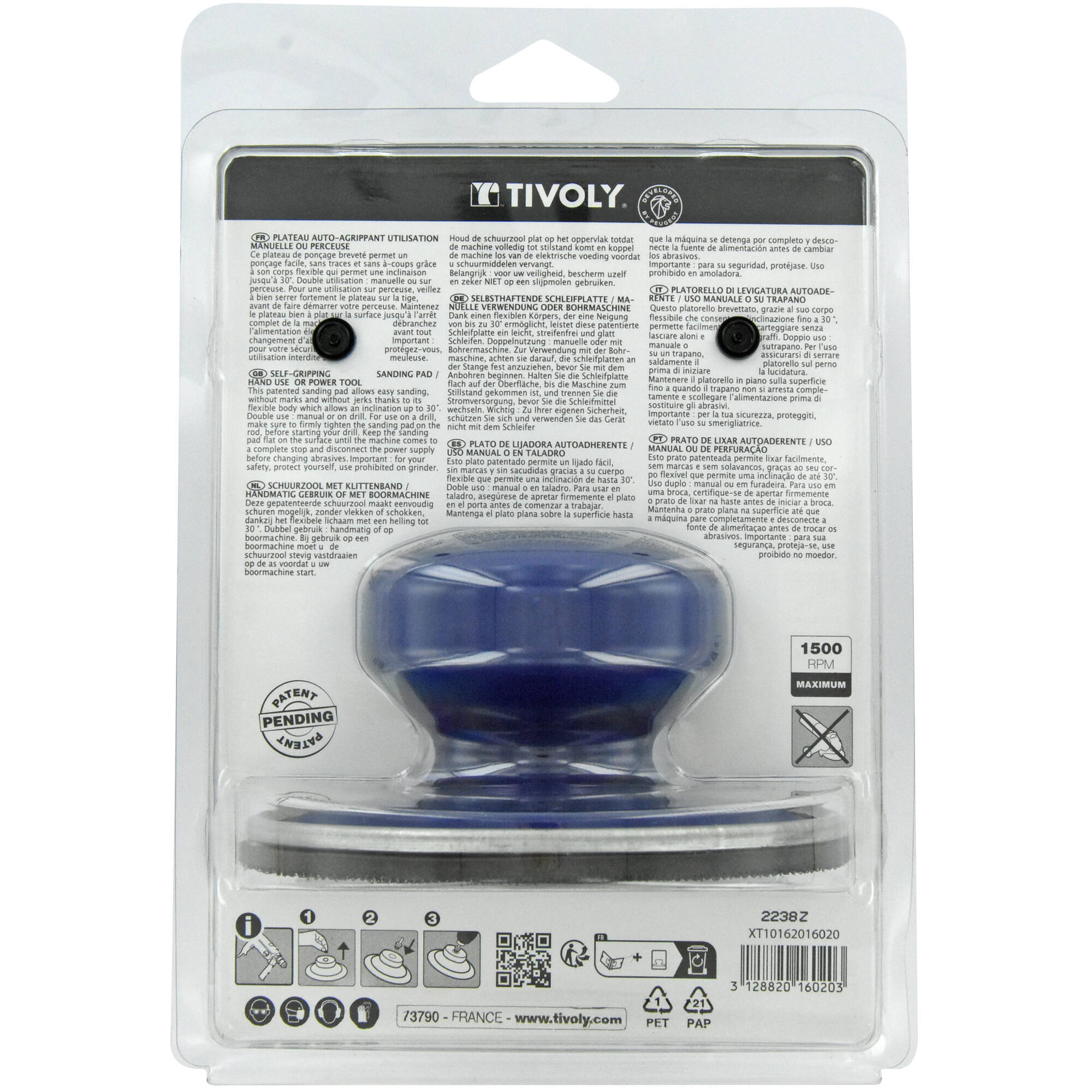 Plato de lijado autoadhesivo STABIFLEX Ø 125mm