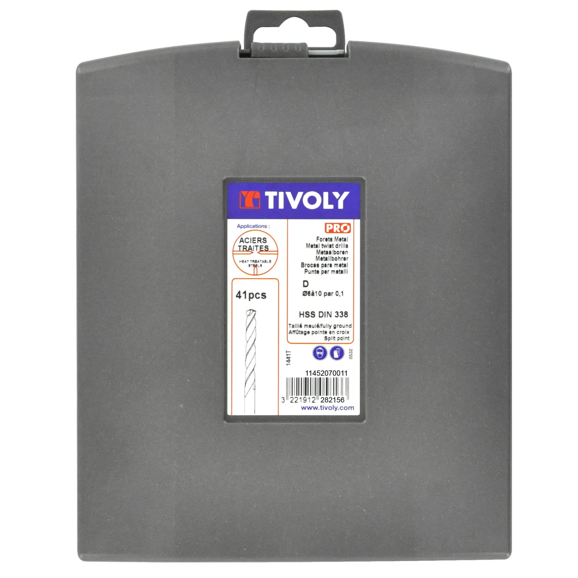 41 brocas para metal HSS rectificadas, punta en cruz Ø 6 a 10 mm por 0,1 mm ESSENTIAL