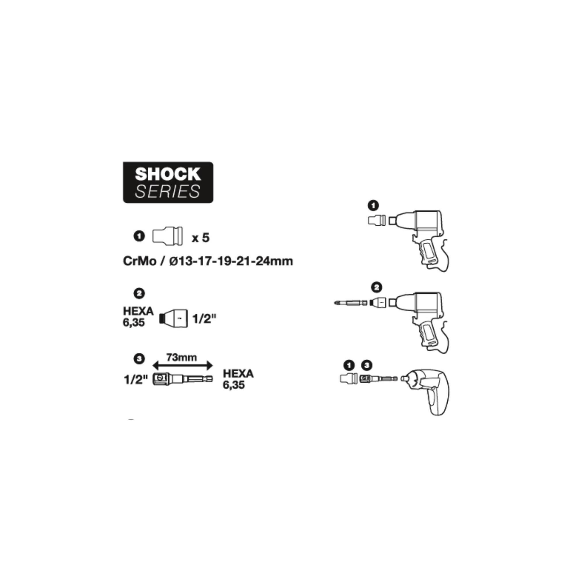ESTUCHE IMPACT SOCKET 7 PIEZAS