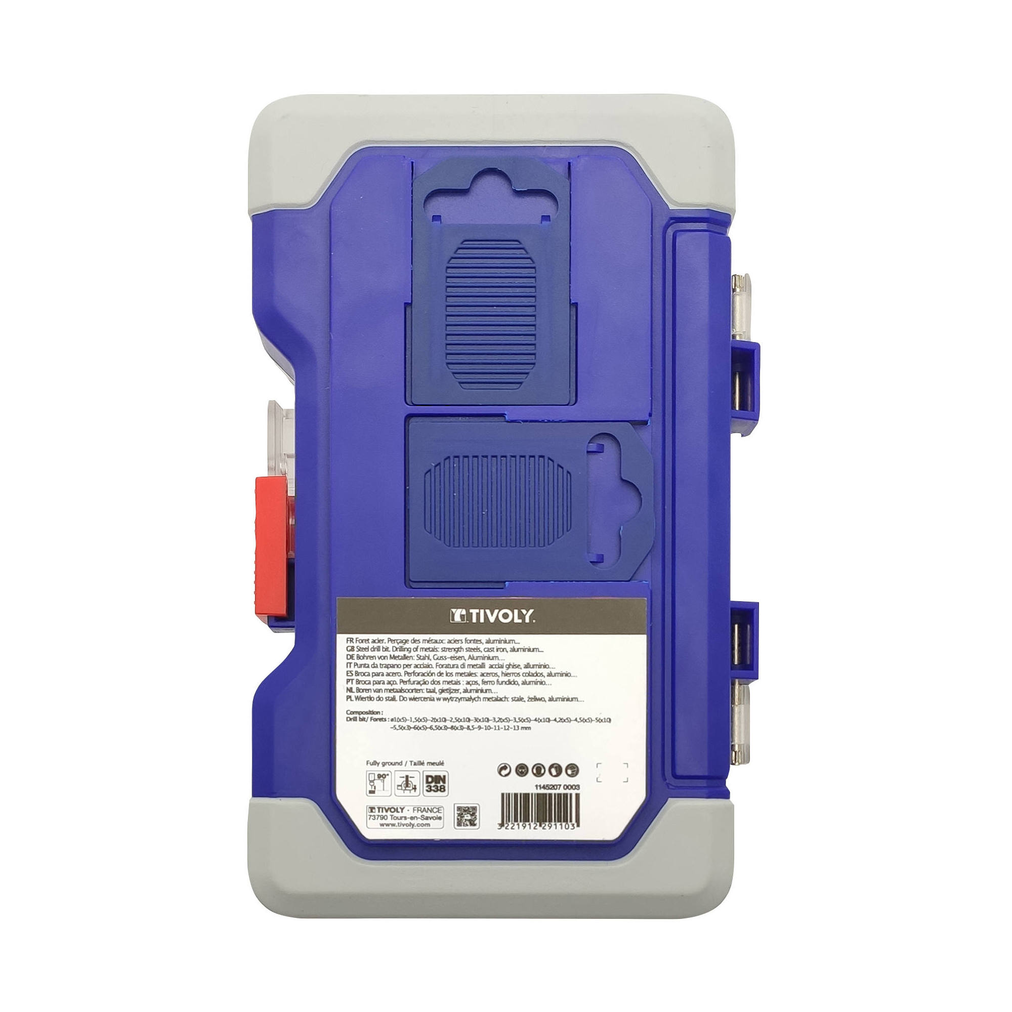 100 brocas para metal HSS rectificadas, punta en cruz Ø 1 a 13 mm