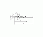Ø: 11 / Broca BIDIAMTRAL 90° HSS VAPORIZADO | DIN 8376 | Media (Tubo)