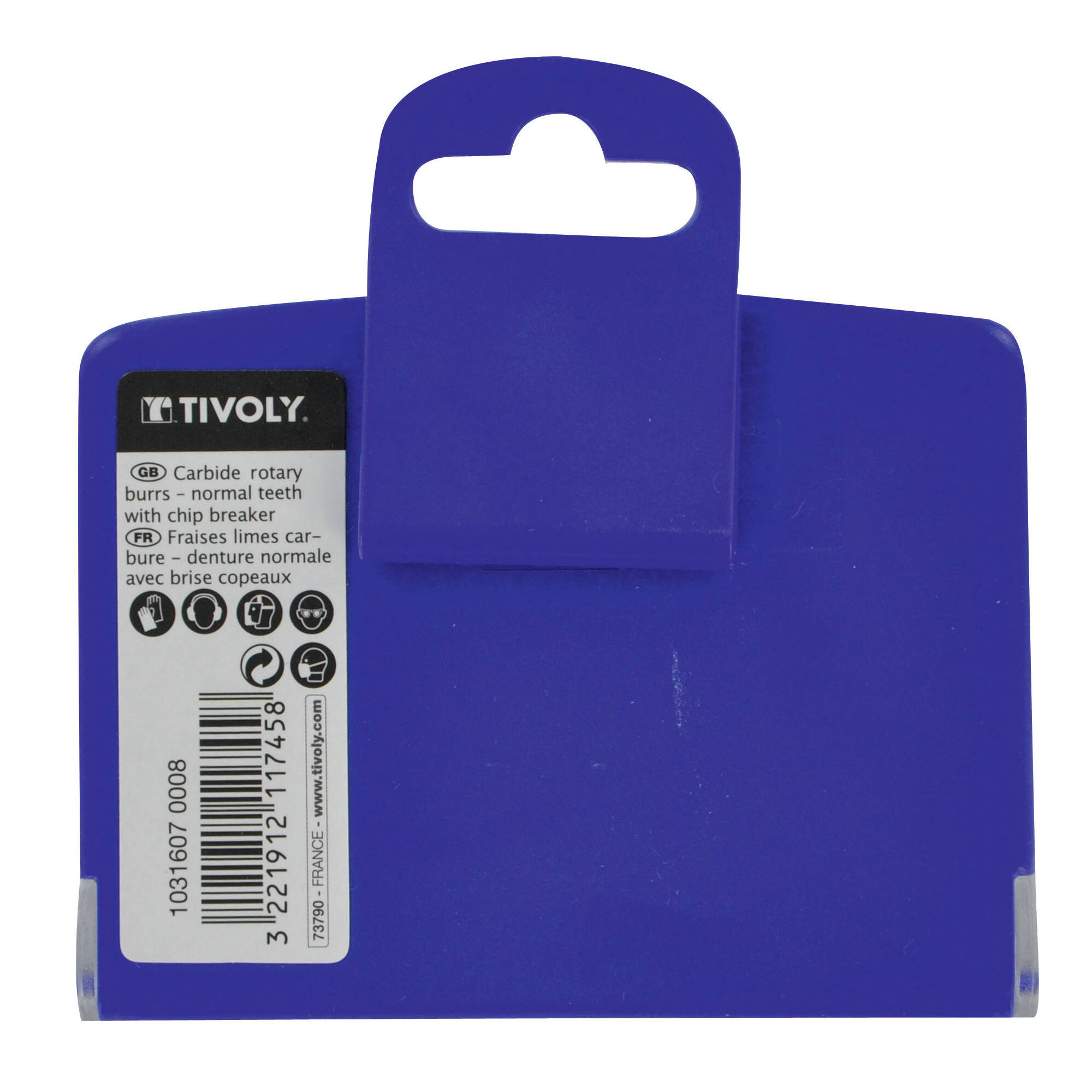 5 fresas lima rotativas de Metal Duro Ø 8 mm Dentado normal con rompevirutas mango de 6 mm