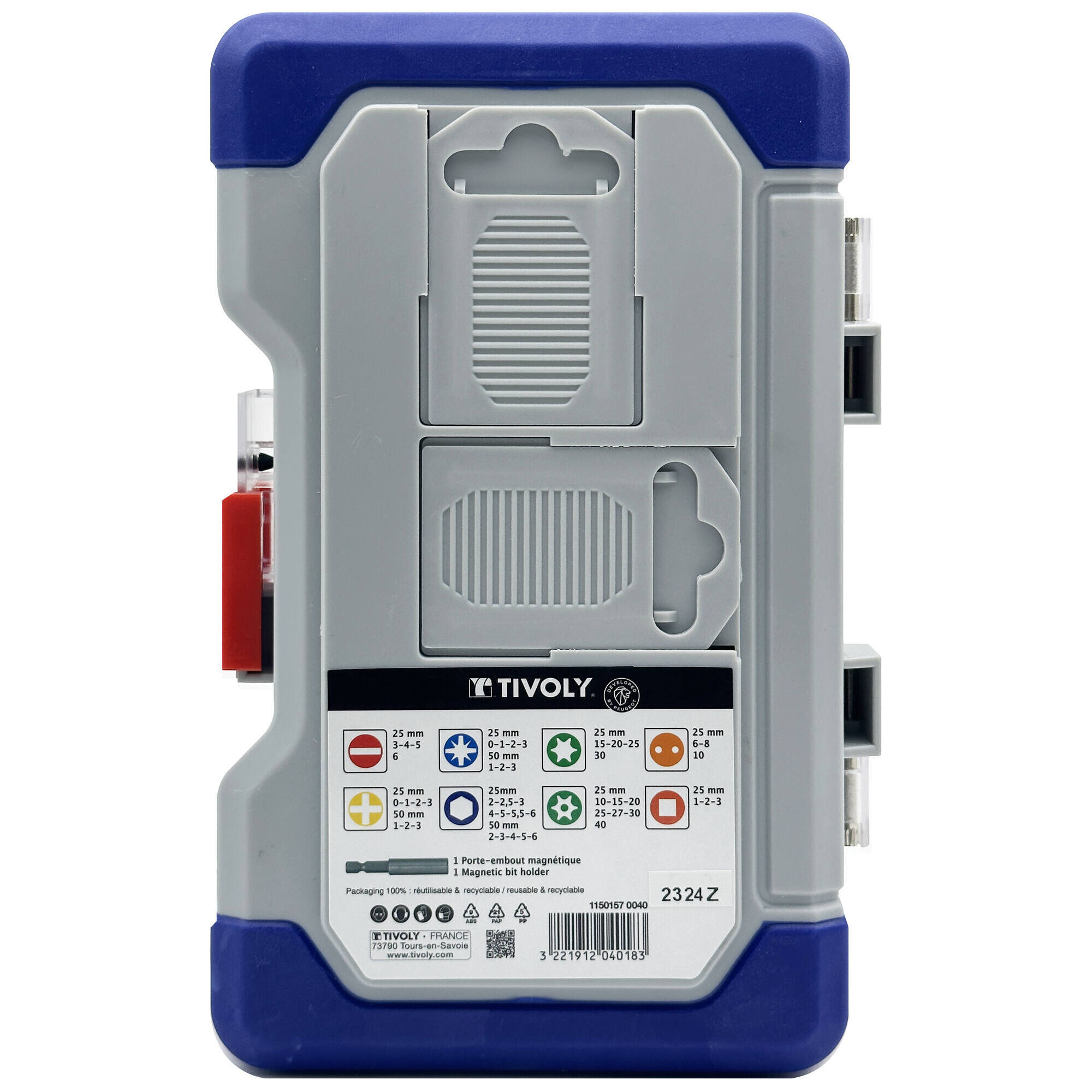 54 piezas -53 puntas L. 25- 50 mm + 1 portapuntas magnético