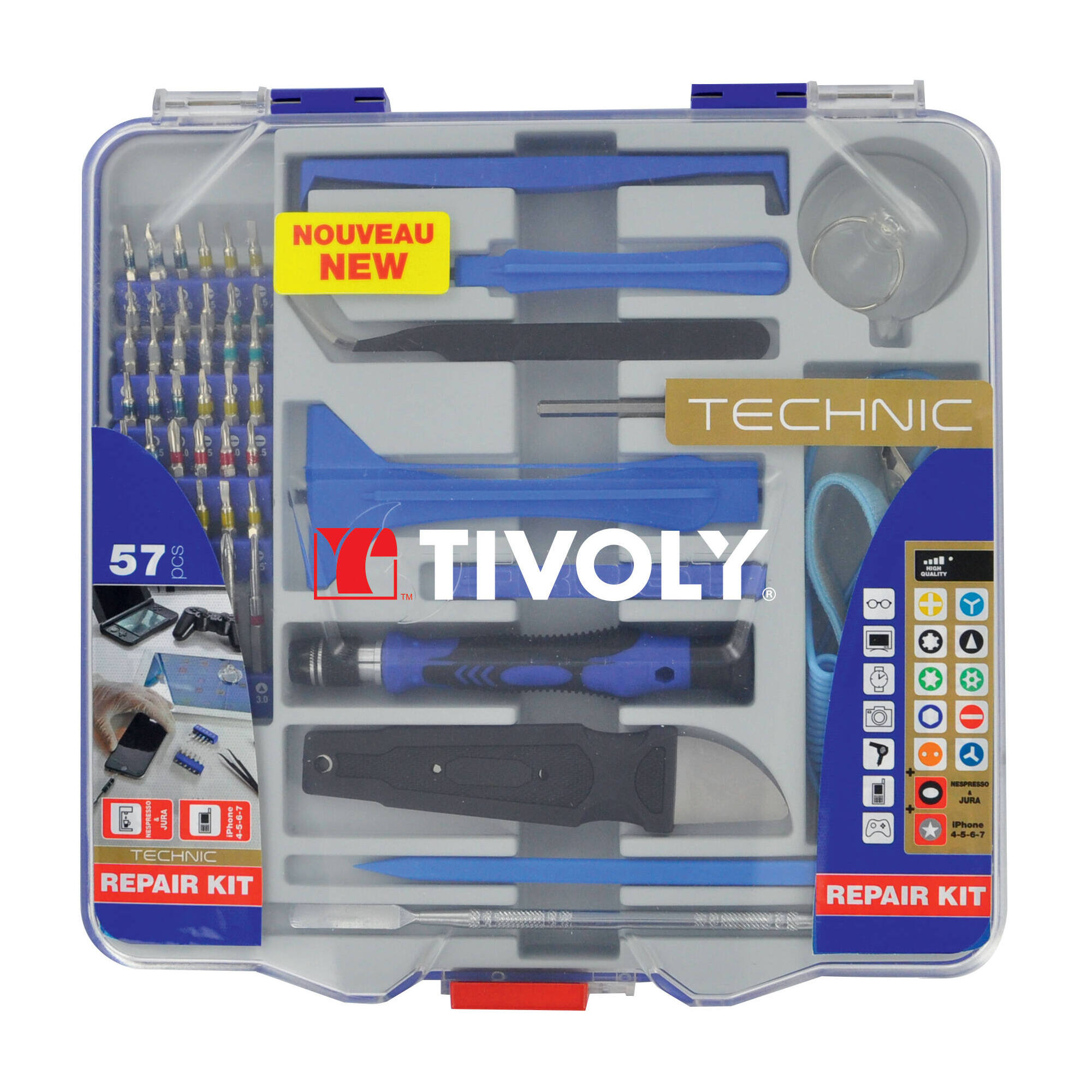 11501570042 - 57 piezas -Puntas y accesorios para la apertura de smartphones