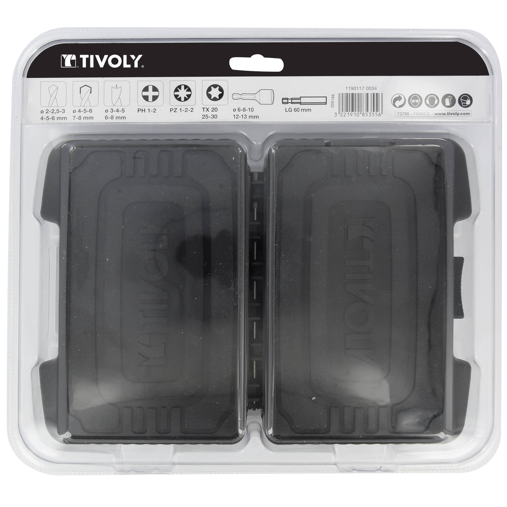 30 piezas -Estuche -Taladrado Metal / Hormigón / Madera + Atornillado