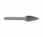 Fresa rotativa metal duro. Punta Ojiva Dentado normal. Forma D (Caja colgante) # / Ø: 12 / d2: 6 / L: 70