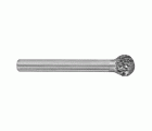 Fresa rotativa metal duro. Punta Esférica. Dentado normal. Forma D (Caja colgante) # / Ø: 10 / d2: 6 / L: 70