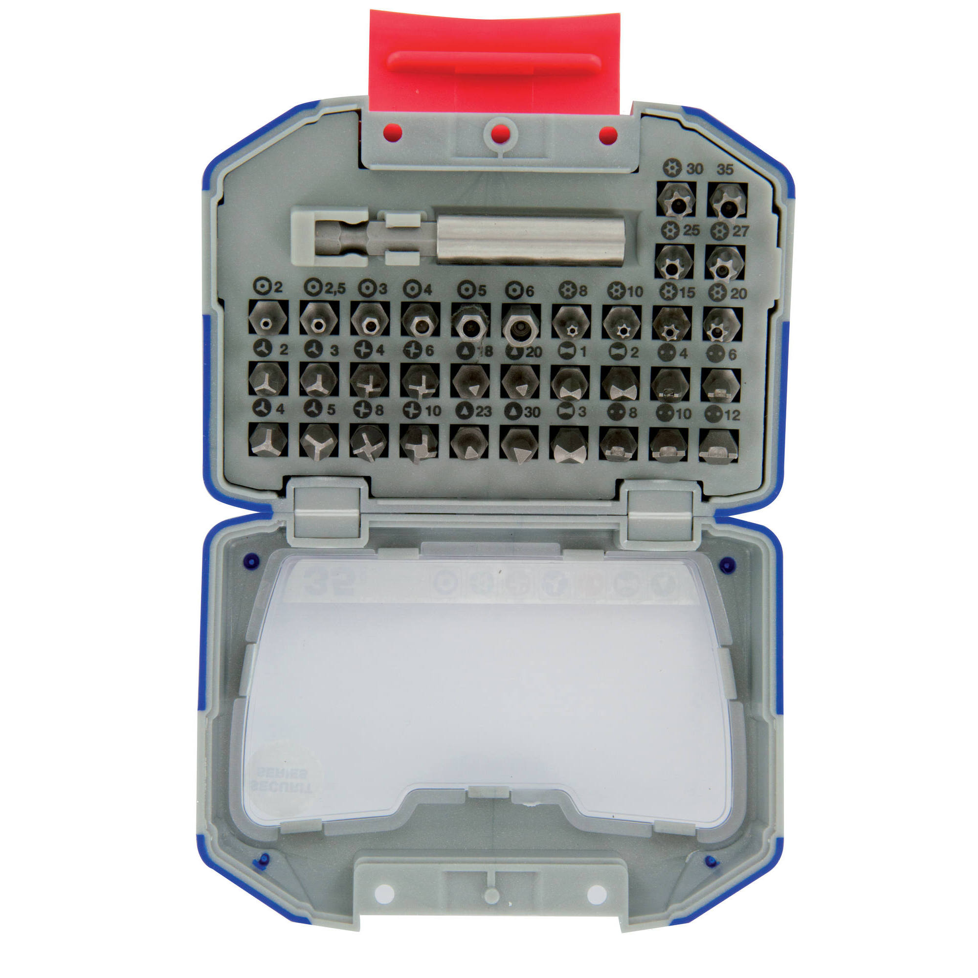 35 piezas -34 puntas de seguridad + 1 portapuntas magnético