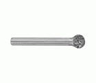 Fresa rotativa metal duro. Punta Esférica. Dentado normal. Forma D (Caja colgante) # / Ø: 8 / d2: 6 / L: 63