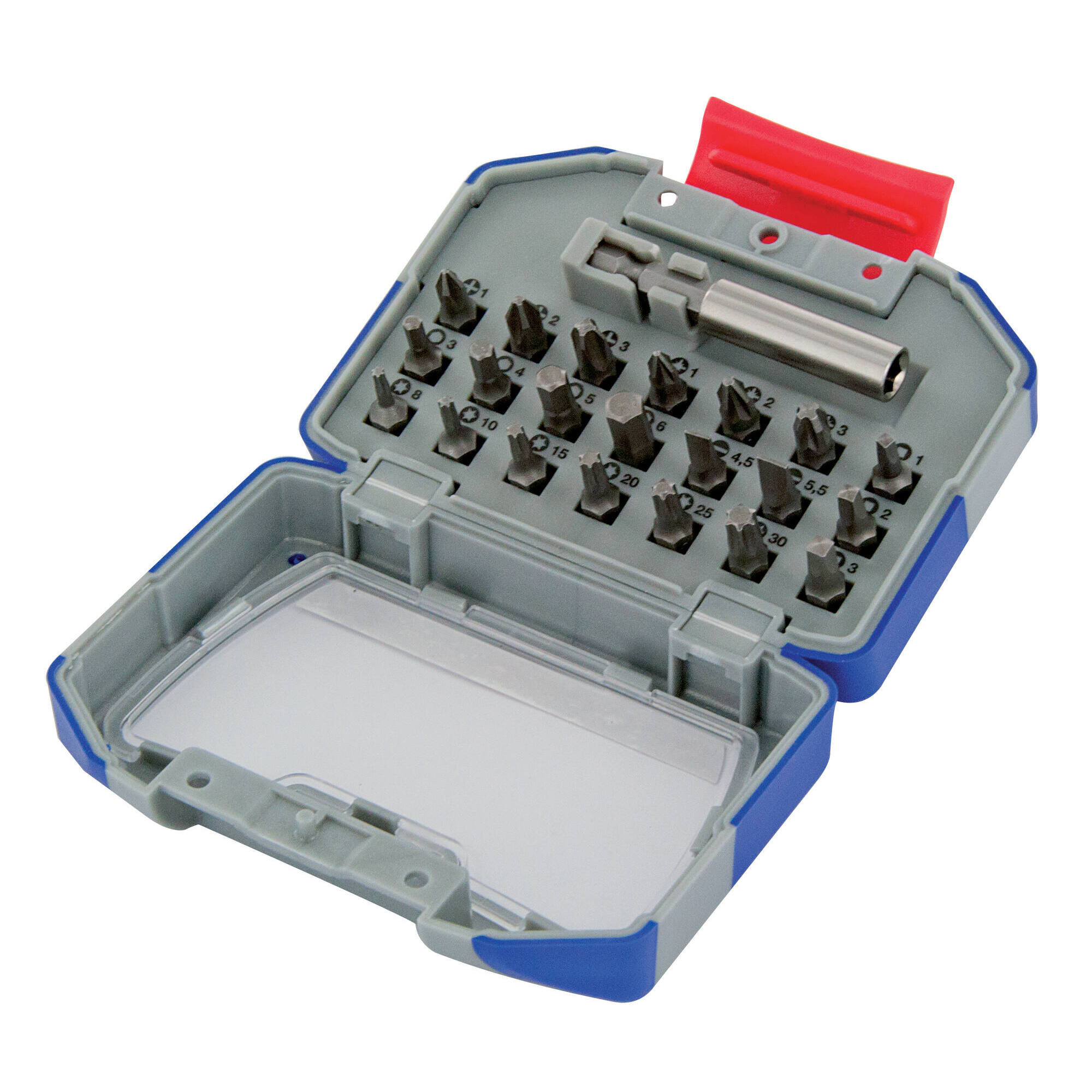 22 piezas -21 puntas estándar + 1 portapuntas