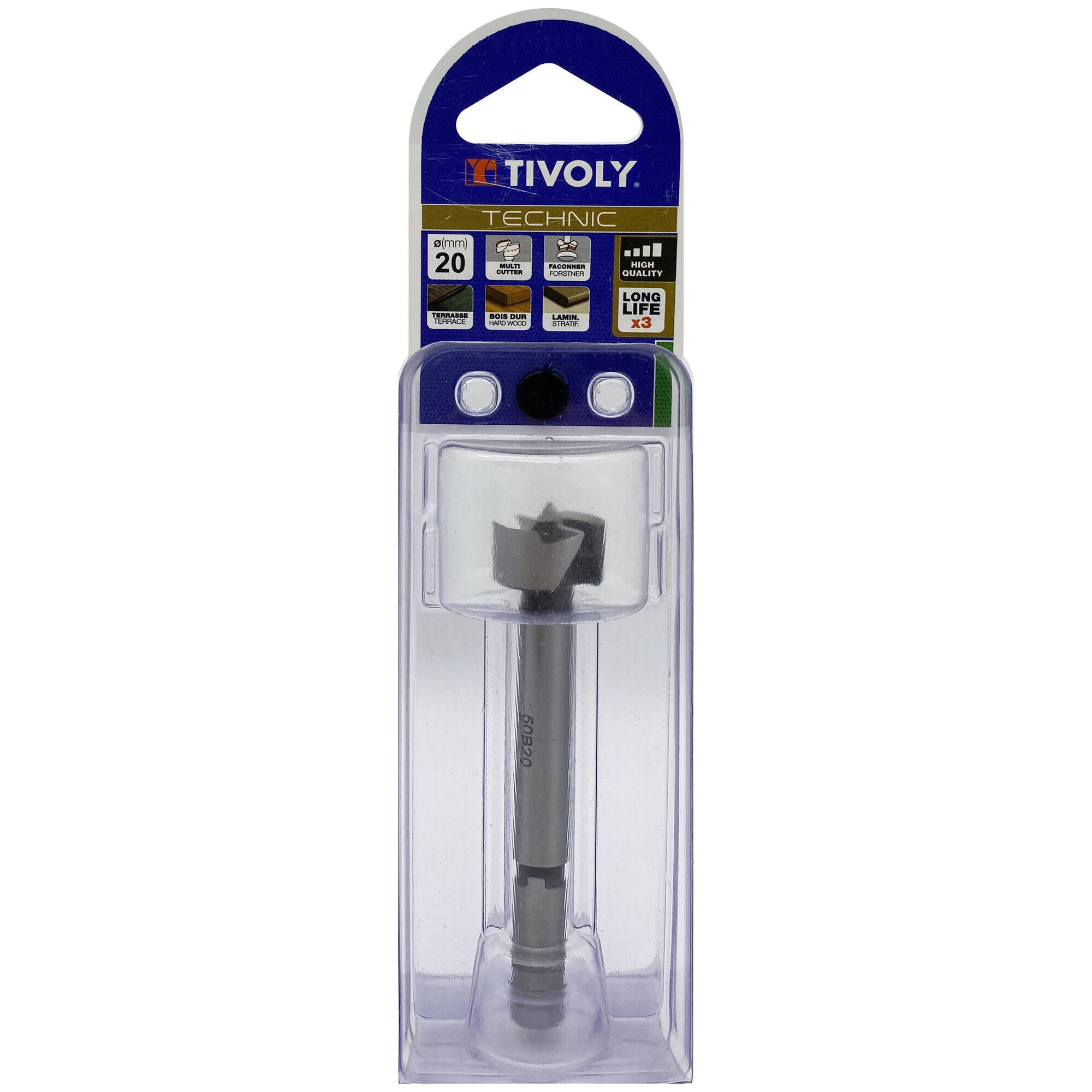 Ø: 20 / Broca para moldear Forstner (Blíster) / L: 90