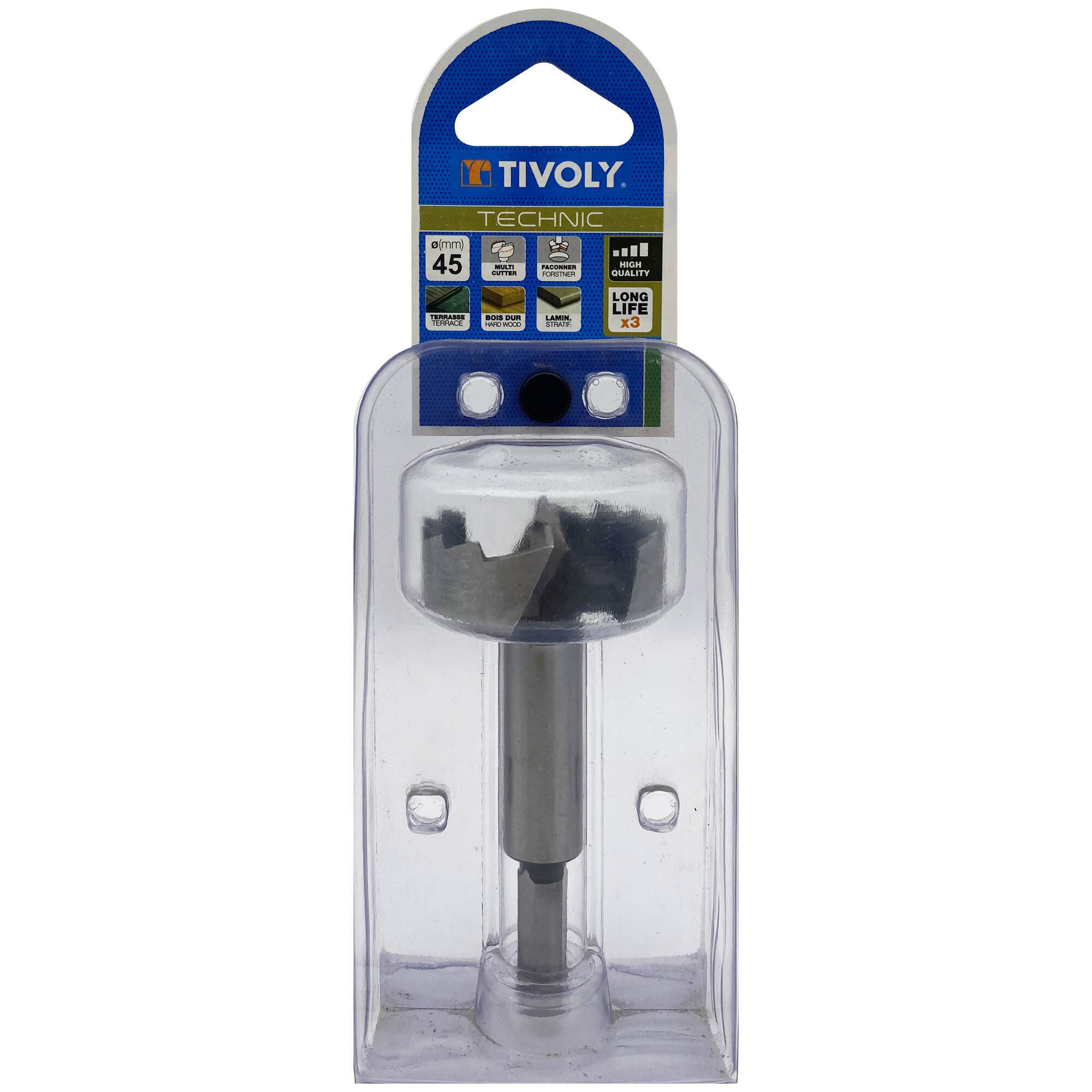 Ø: 45 / Broca para moldear Forstner (Blíster) / L: 90