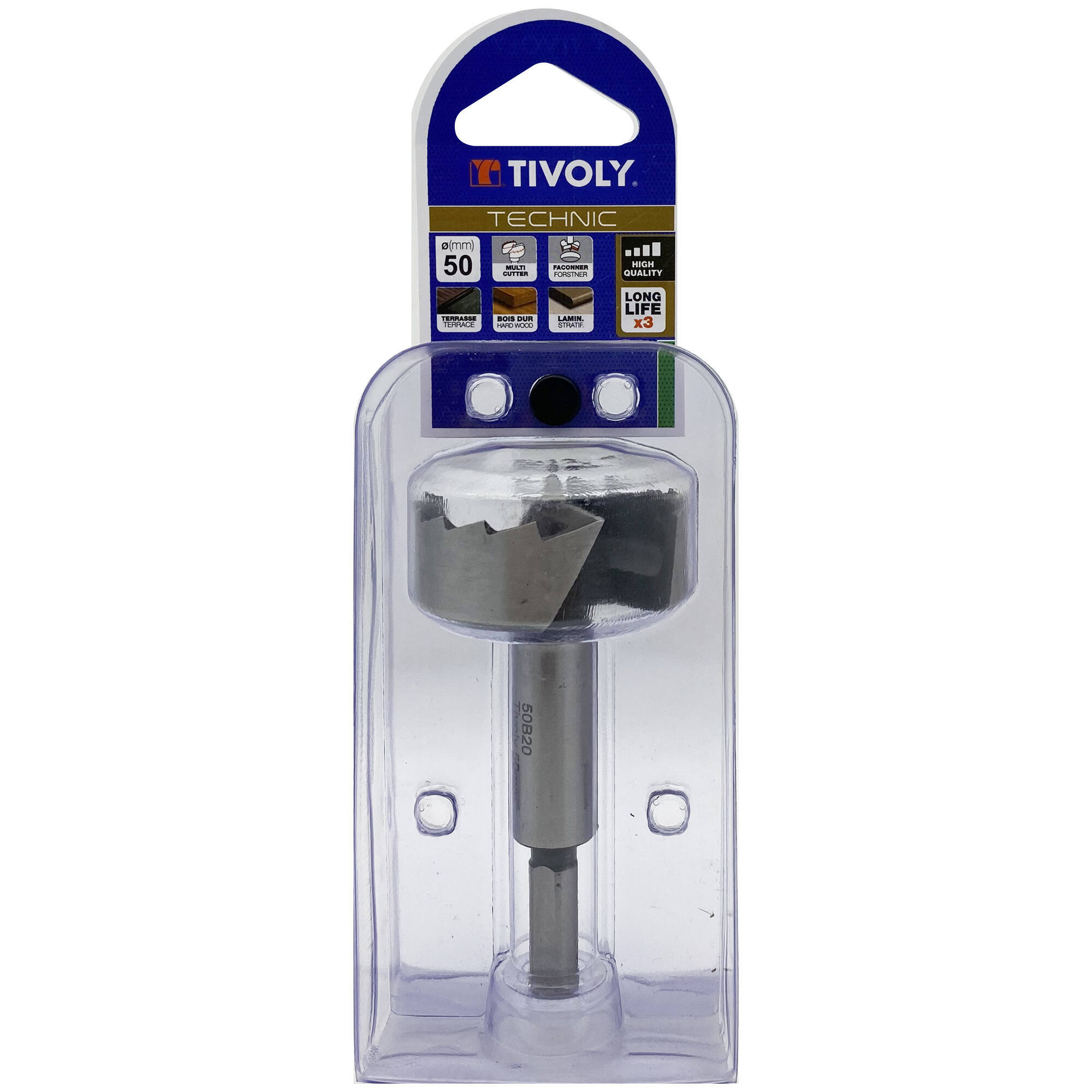 Ø: 50 / Broca para moldear Forstner (Blíster) / L: 90