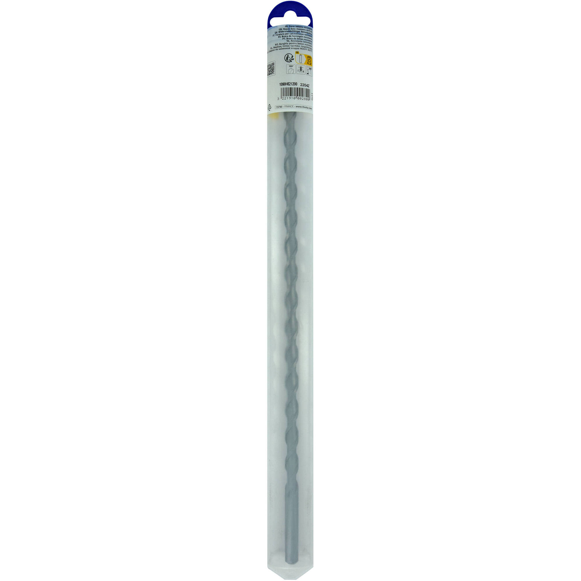 Ø: 12 / Broca para hormigón L. 400 mm -Mango cilíndrico (Blíster) / L: 400