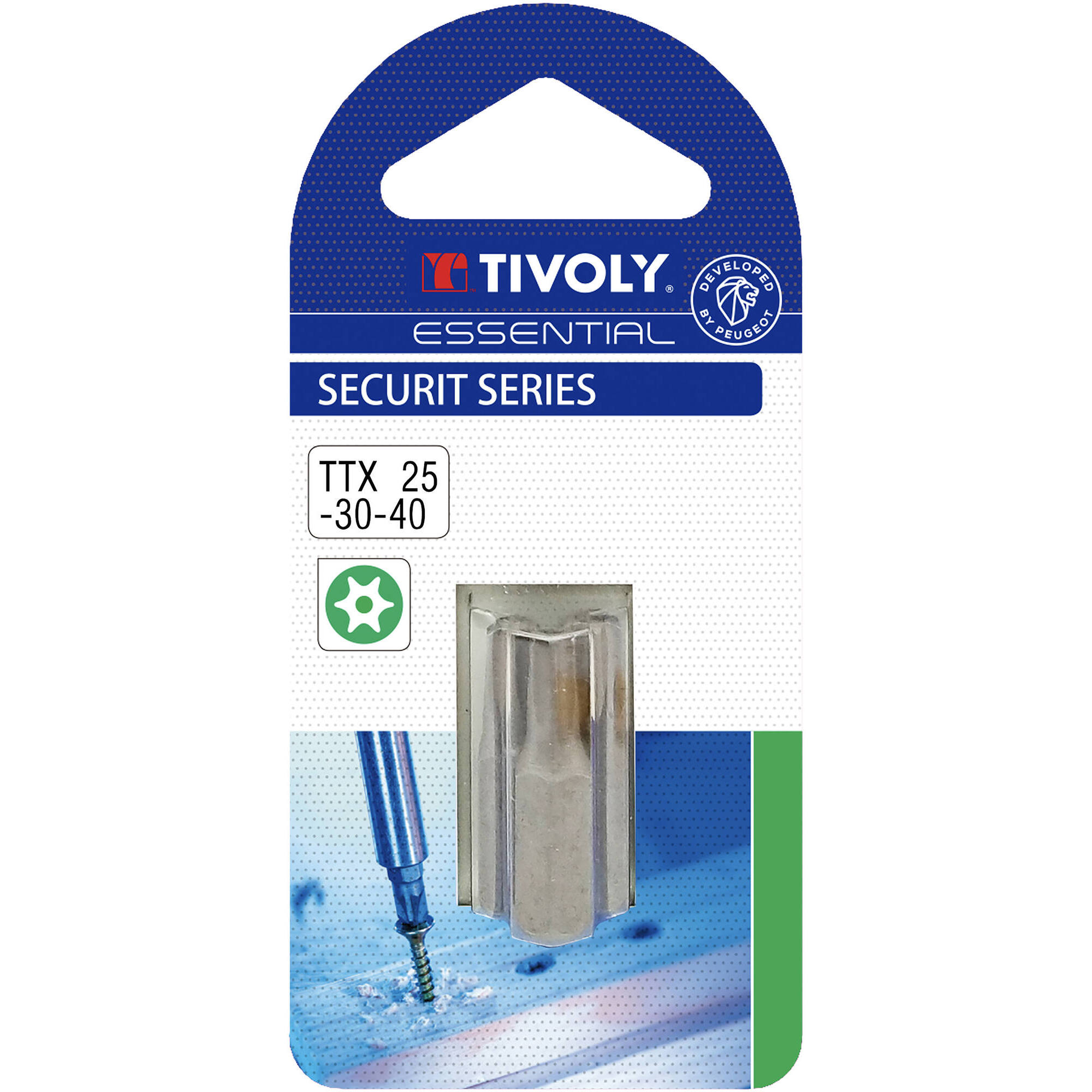 Punta de atornillar -Tornillo de seguridad -Para tornillo Torx Tamper (Blíster) N°: N6-8-9 / L: 25