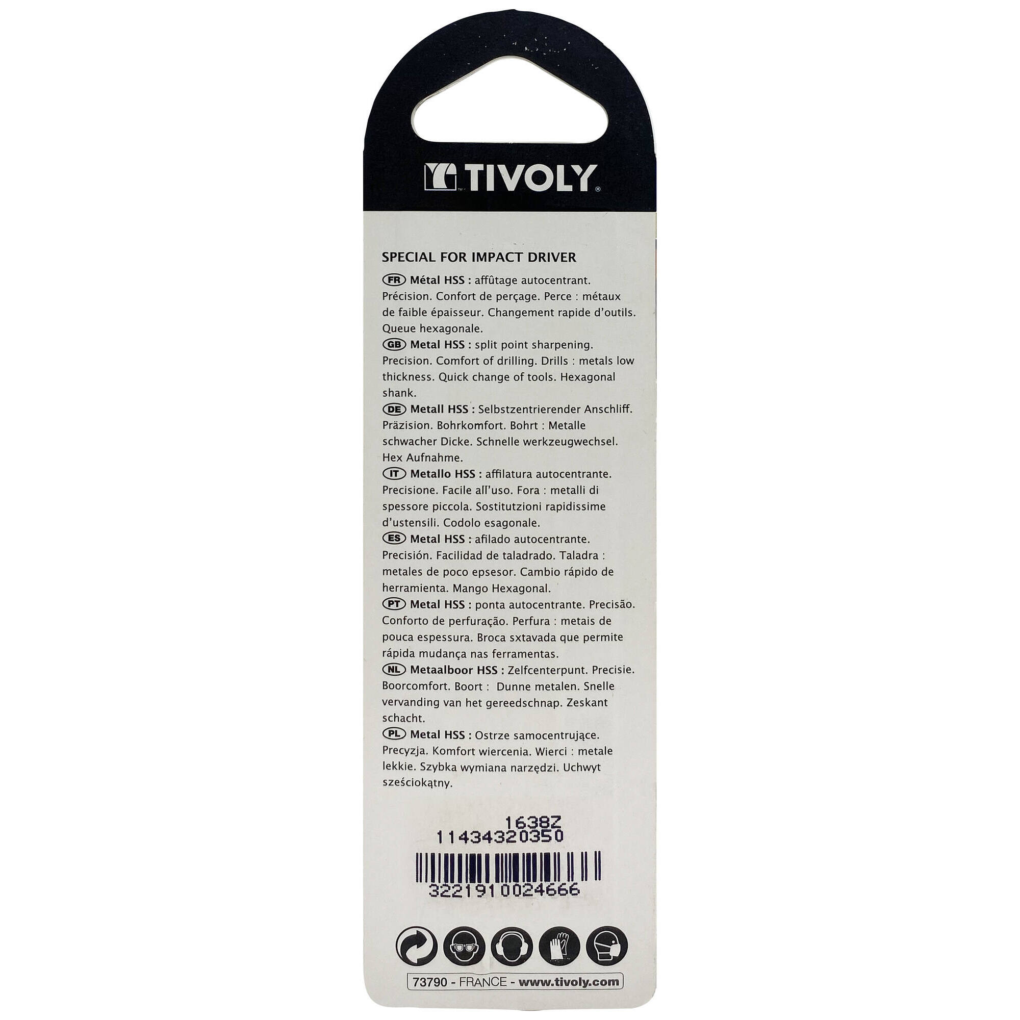 Ø: 3.5 / L: 89 / Broca para metal HSS | MANGO HEXAGONAL 6,35 mm | Afilado especial (Blíster)