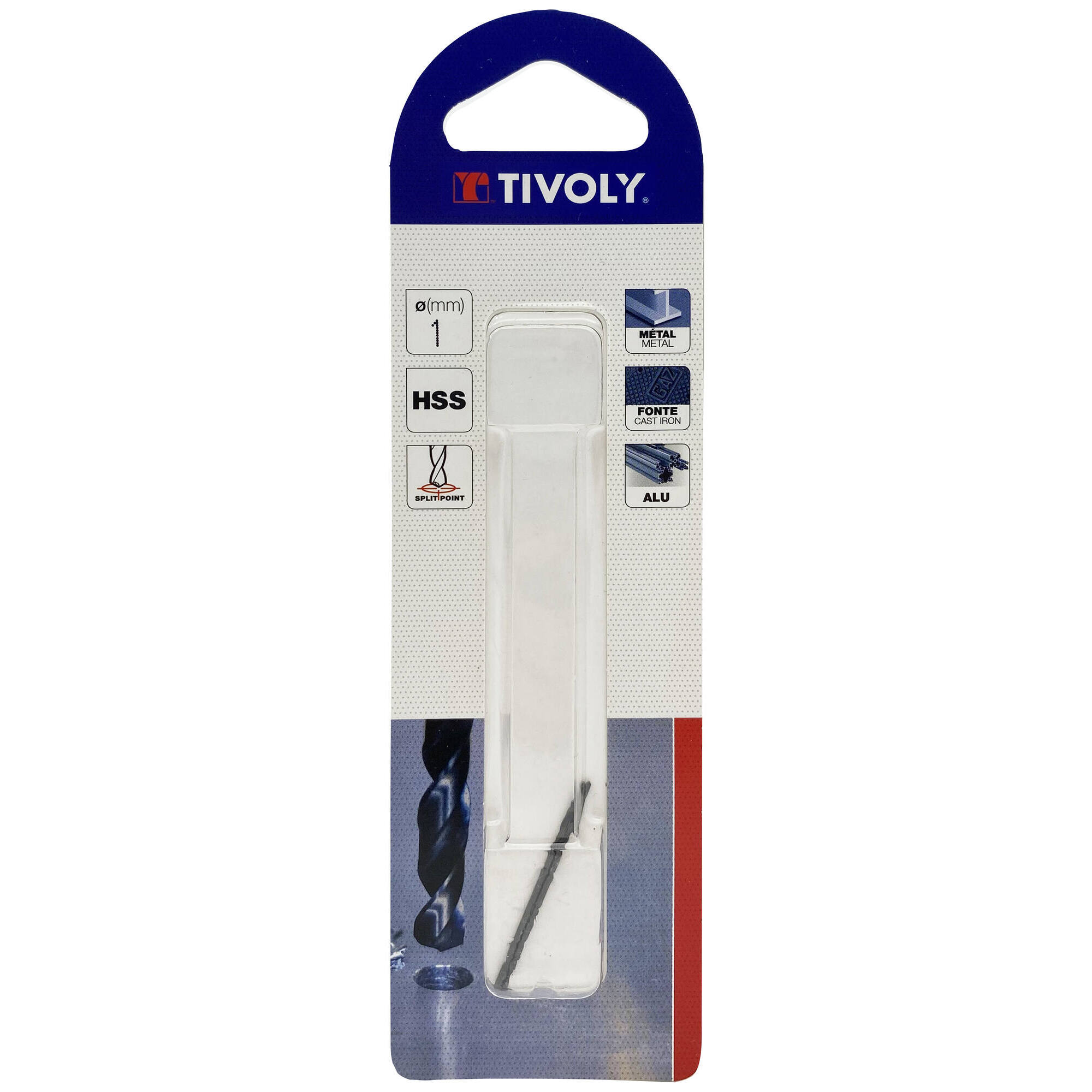 Ø: 1 / L: 34 / Broca para metal HSS - Tratamiento STEAM -Afilado SPLIT POINT (Blíster)