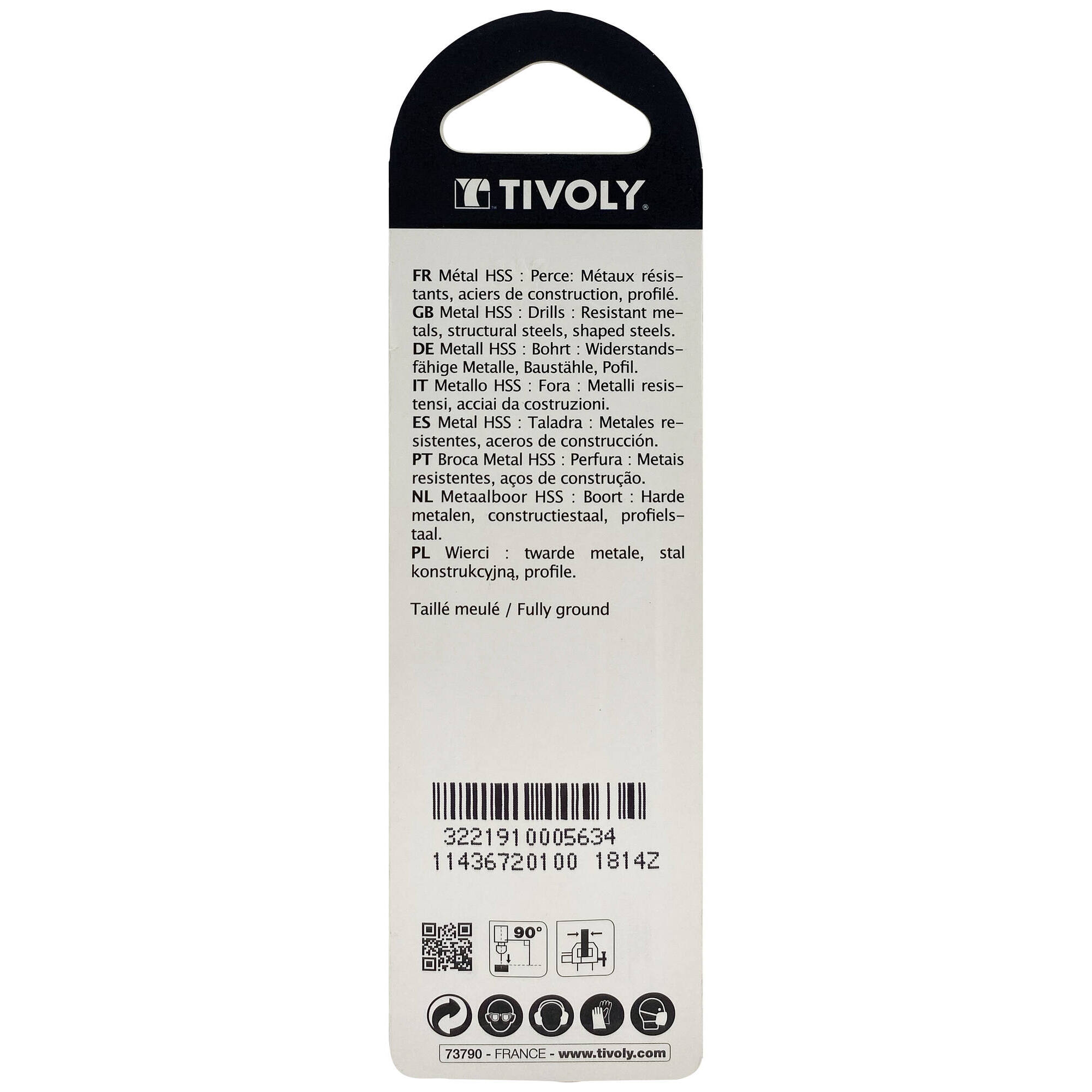 Ø: 1 / L: 34 / Broca para metal HSS - Tratamiento STEAM -Afilado SPLIT POINT (Blíster)