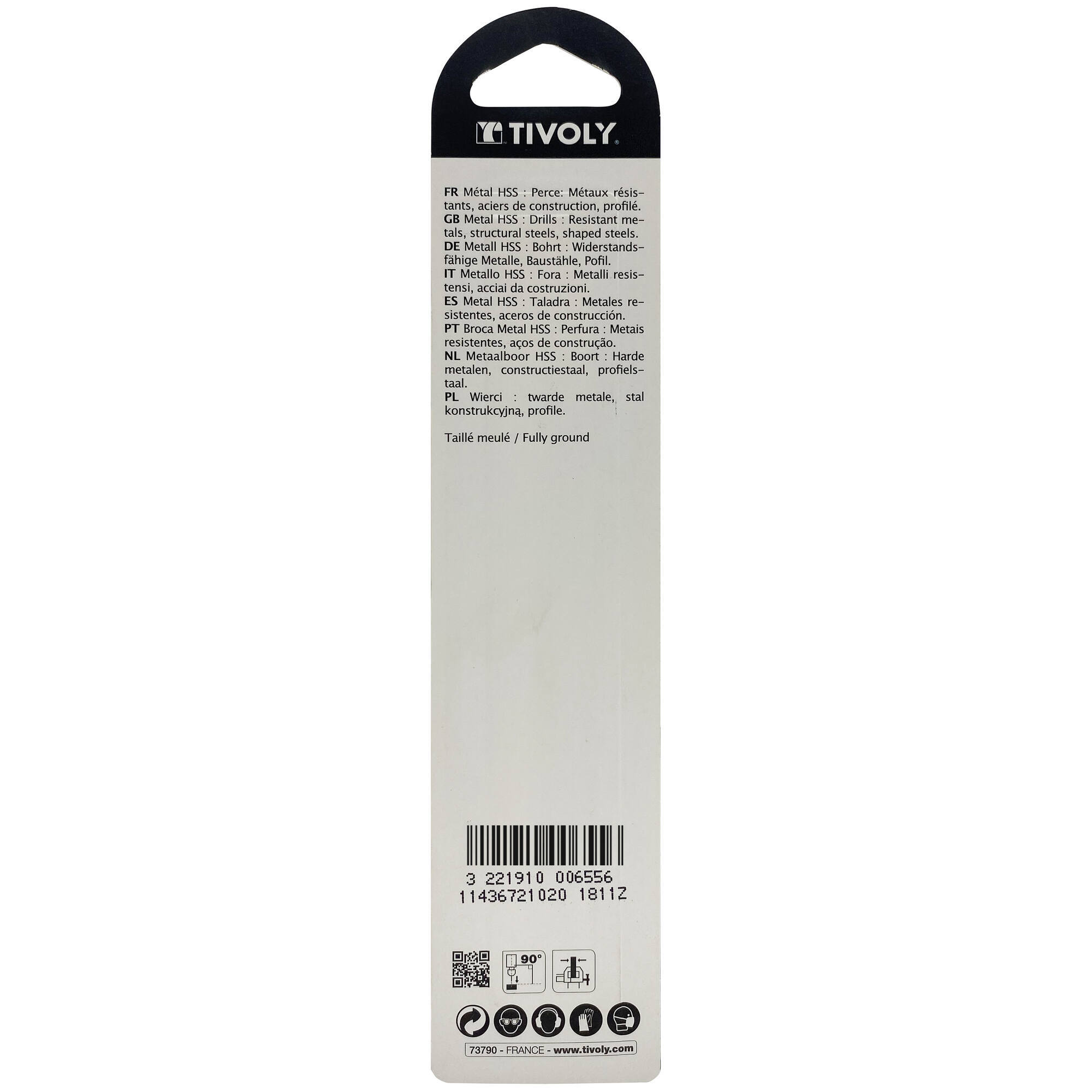 Ø: 10.2 / L: 133 / Broca para metal HSS - Tratamiento STEAM -Afilado SPLIT POINT (Blíster)