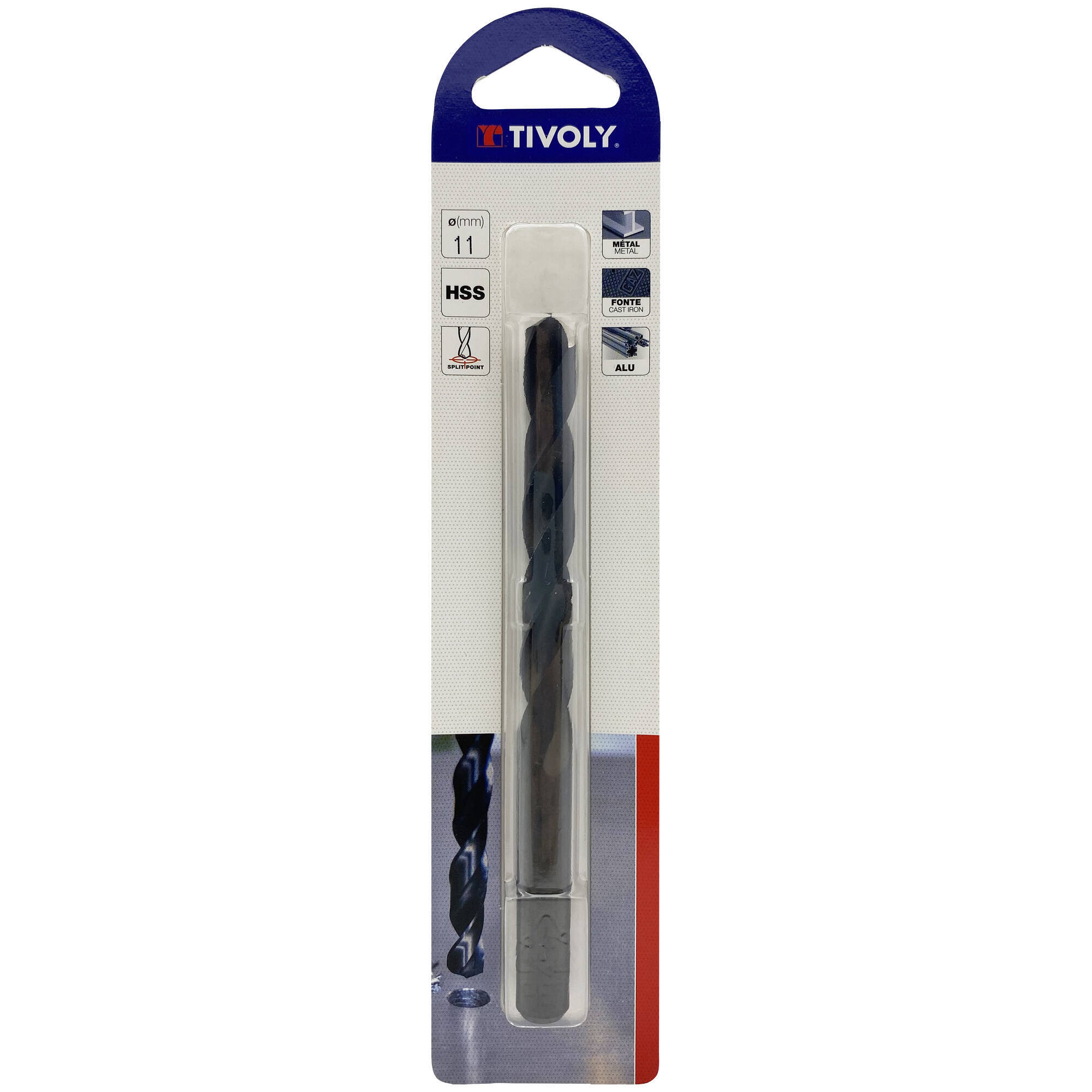 Ø: 11 / L: 142 / Broca para metal HSS - Tratamiento STEAM -Afilado SPLIT POINT (Blíster)