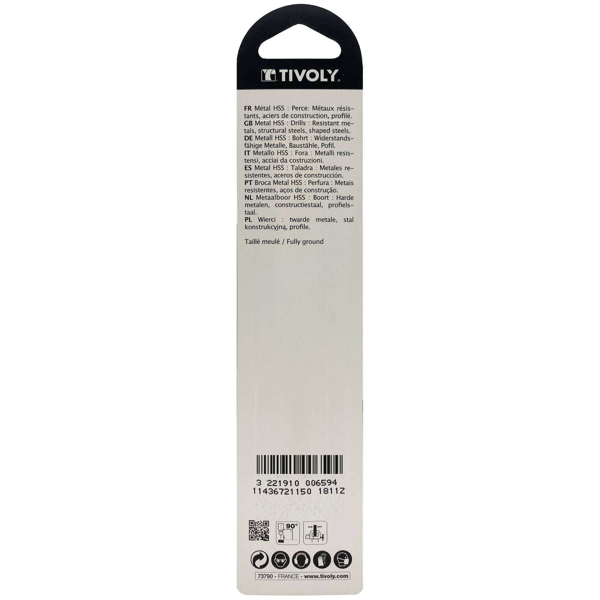 Ø: 11.5 / L: 142 / Broca para metal HSS - Tratamiento STEAM -Afilado SPLIT POINT (Blíster)