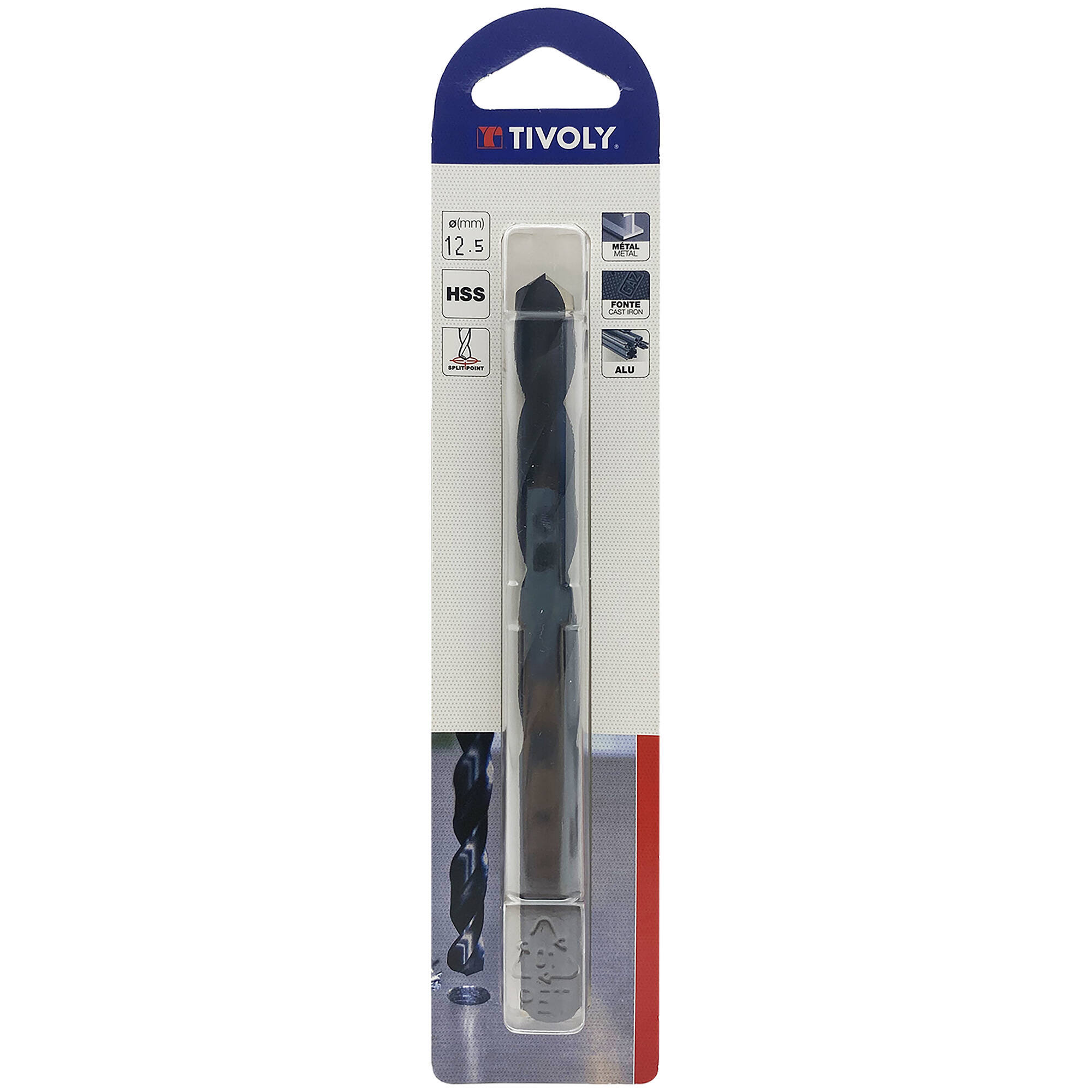 Ø: 12.5 / L: 151 / Broca para metal HSS - Tratamiento STEAM -Afilado SPLIT POINT (Blíster)