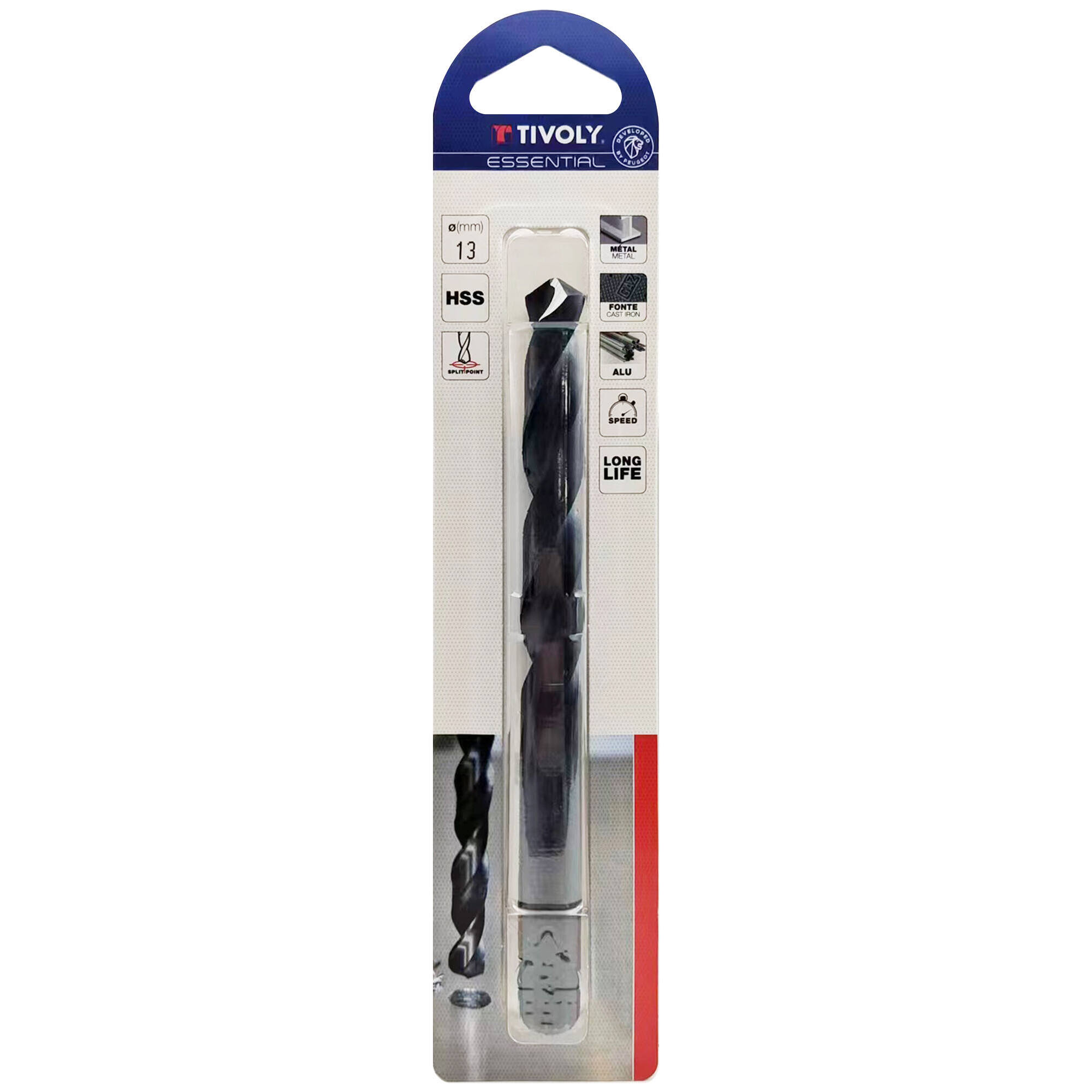 Ø: 13 / L: 151 / Broca para metal HSS - Tratamiento STEAM -Afilado SPLIT POINT (Blíster)