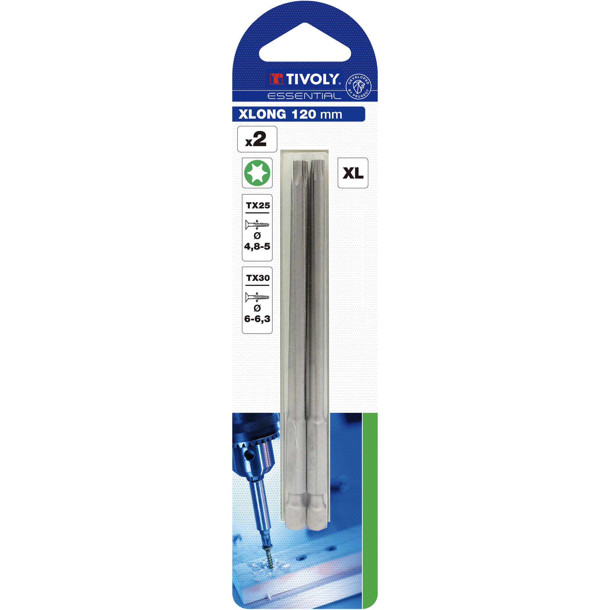 Punta de atornillar -Extralarga -Para tornillo Torx (Blíster) N°: N25-30 / L: 120