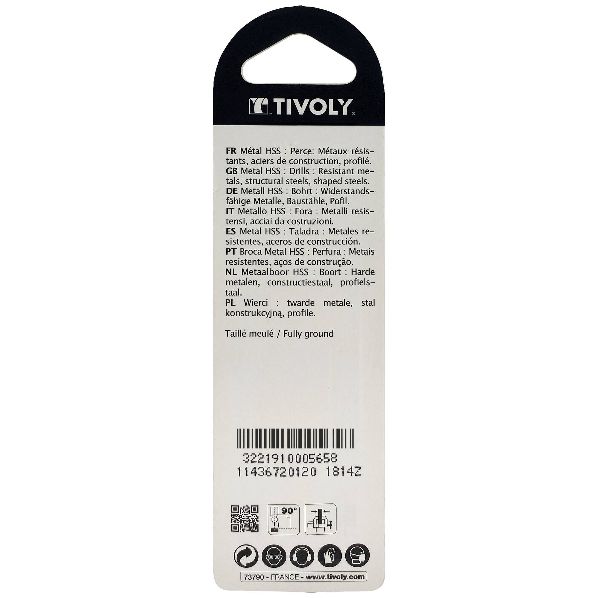 Ø: 1.2 / L: 38 / Broca para metal HSS - Tratamiento STEAM -Afilado SPLIT POINT (Blíster)