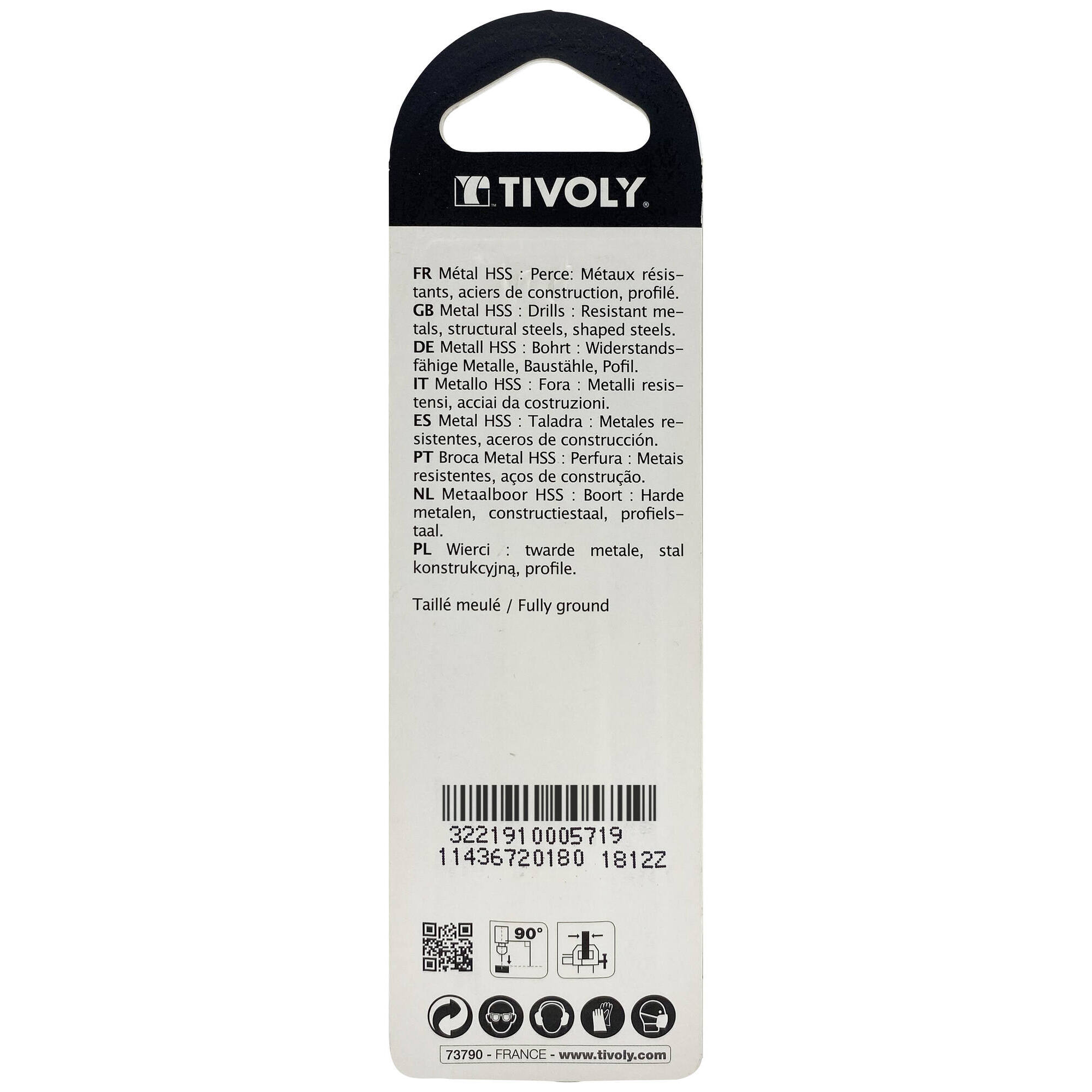 Ø: 1.8 / L: 46 / Broca para metal HSS - Tratamiento STEAM -Afilado SPLIT POINT (Blíster)