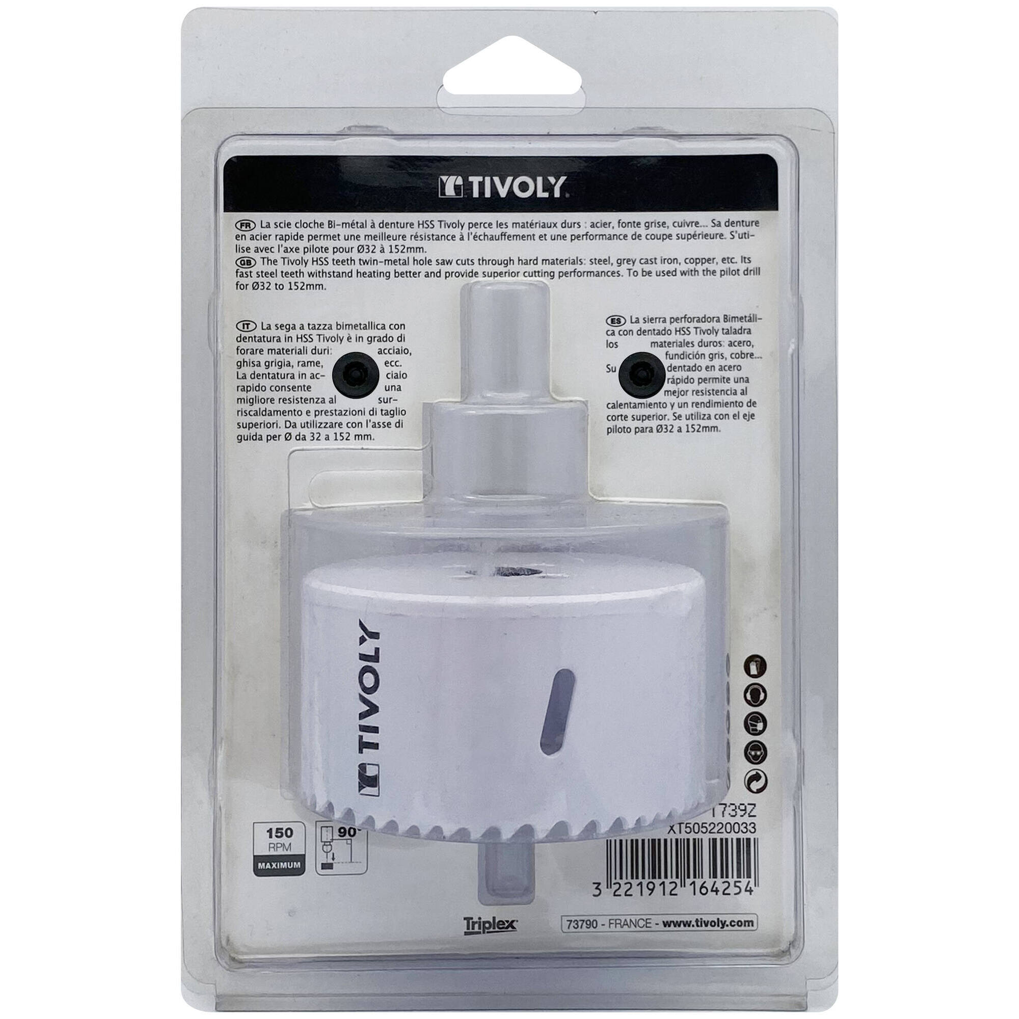 Ø: 86 / Sierra de corona bimetal HSS (Estuche blíster) / H: 38