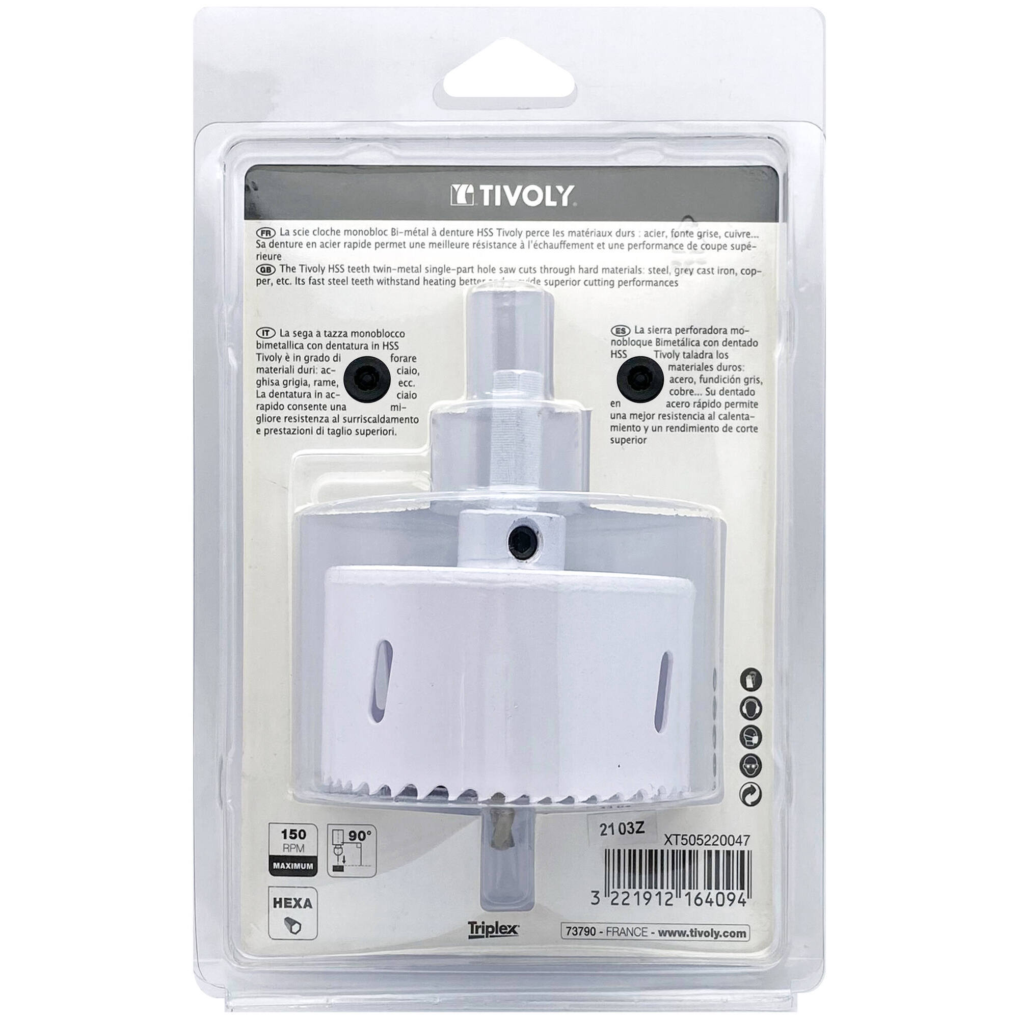 Ø: 83 / Sierra de corona bimetal HSS monobloque (Estuche blíster) / H: 38