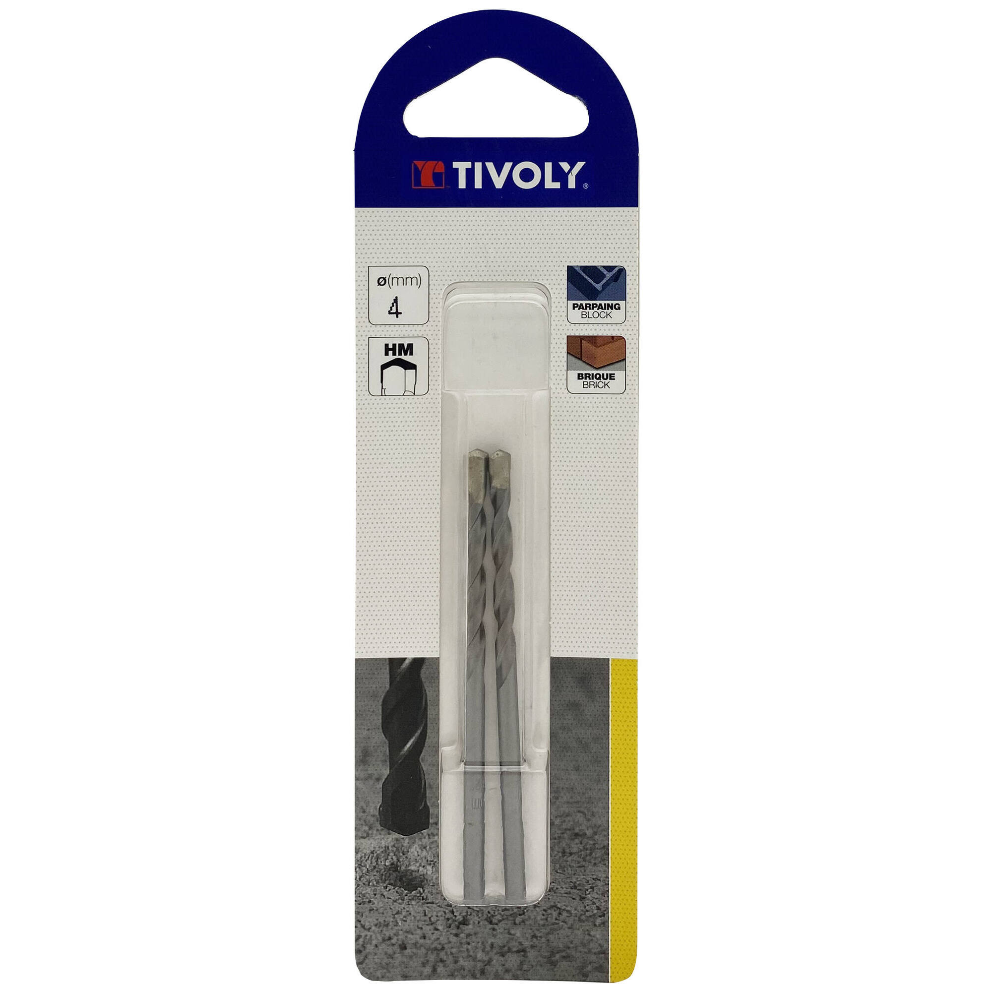 Ø: 4 / Broca para hormigón -Mango cilíndrico (Blíster) / L: 75