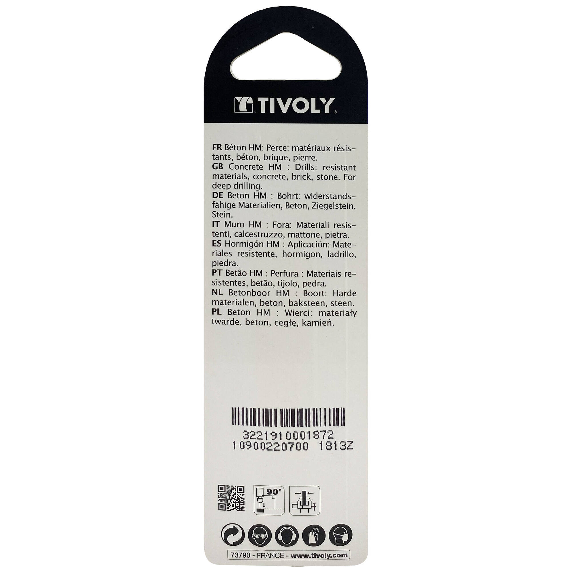 Ø: 7 / Broca para hormigón -Mango cilíndrico (Blíster) / L: 100